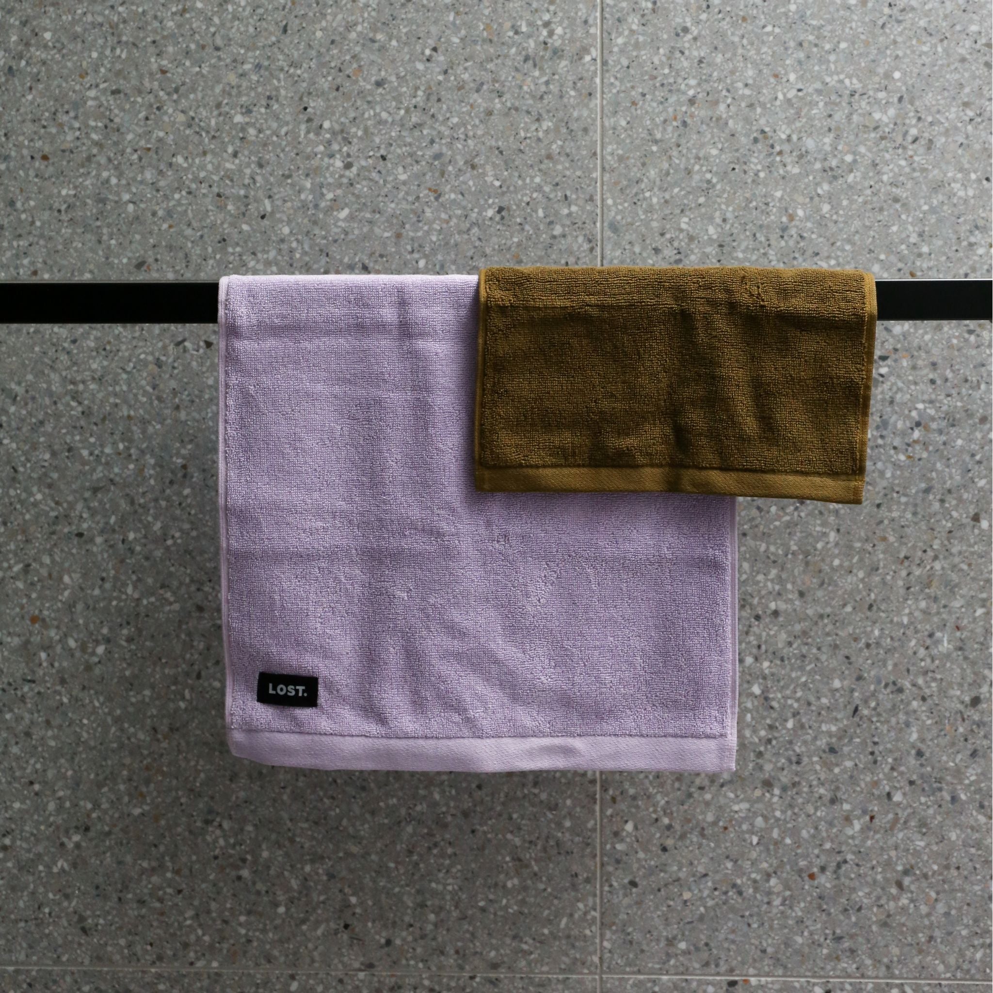 LOST TOWELS Premium Hand Towel Set - 16x28 Inches (40x70cm) Soft Absorbent Bath Towels - Light Purple (Lilac) for Kitchen, Bathroom & Gym - Ultra Soft Cotton Towels for Spa, Pool & Travel