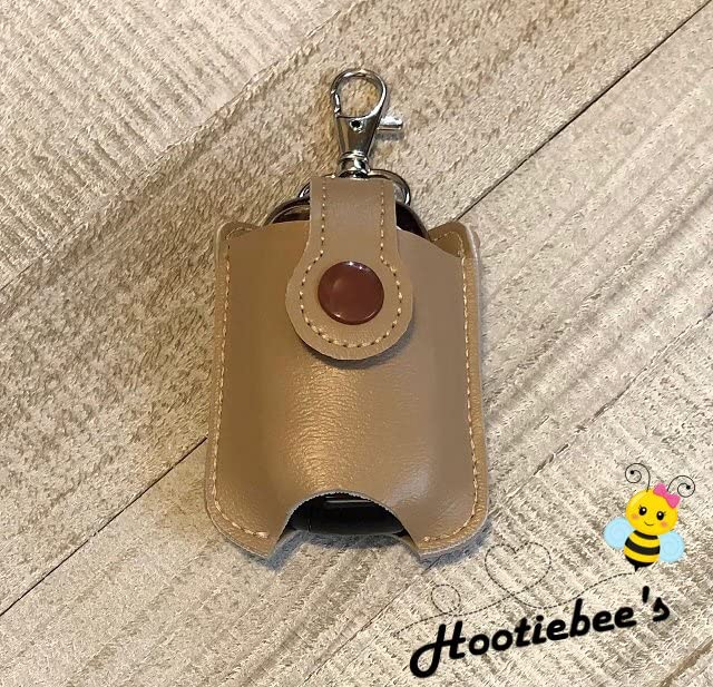 Cheetah Print Hand Sanitizer Holder & Lip Balm Holder Keychain - Cute Leopard Key Fob for Purse, Backpack, Gym Bag - Perfect for Travel, School, Work, and Everyday Use