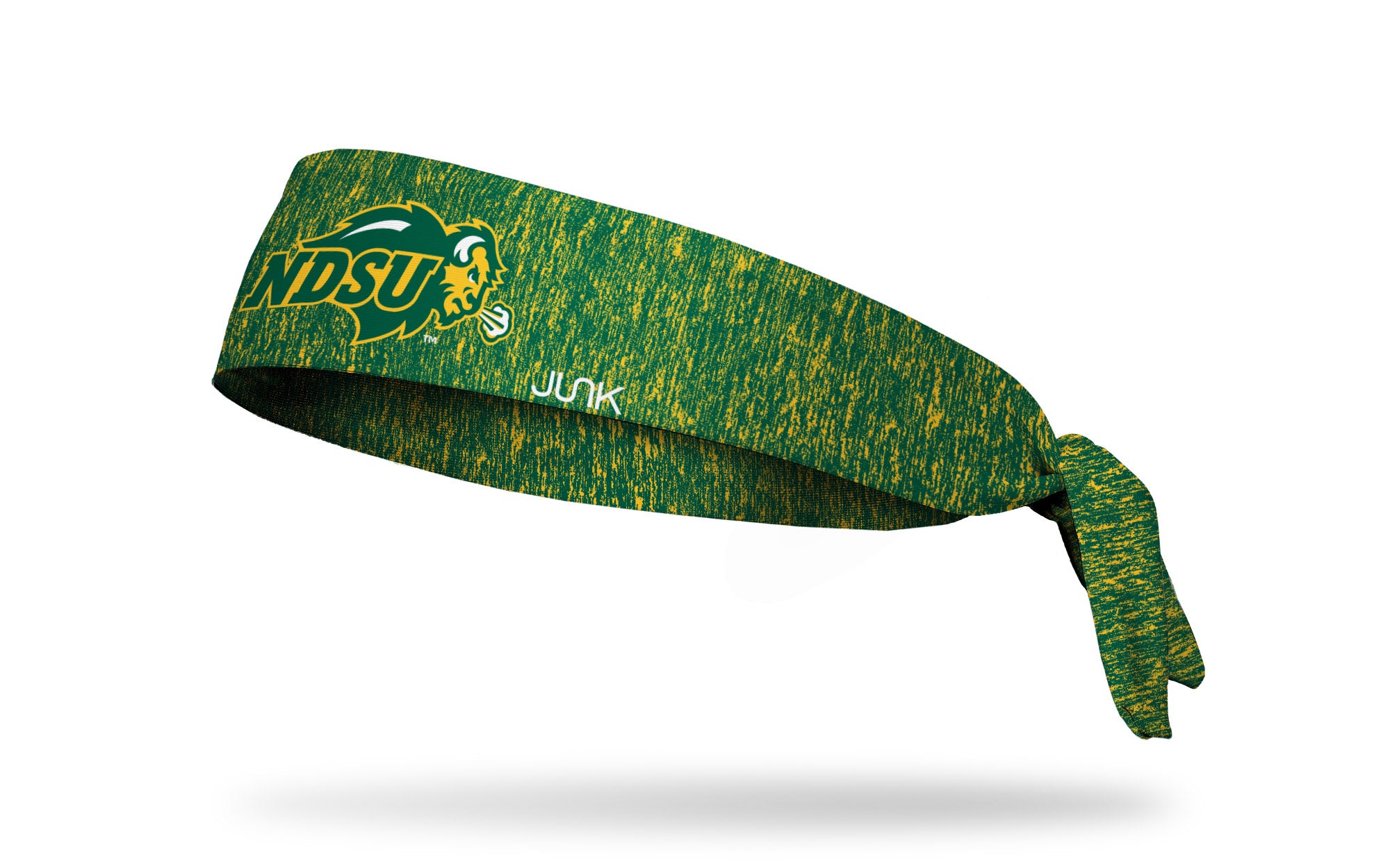 North Dakota State University Logo Heathered Flex Tie Headband - Soft Stretchy Adjustable Head Wrap for Women, Girls - Perfect for Sports, Workouts, Yoga & Everyday Wear