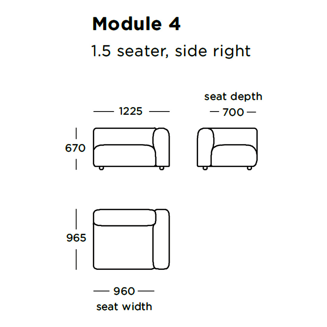 Boketto Modular Sofa Set (8-Piece Sectional) - Customizable Living Room Furniture for Modern Home & Office Spaces