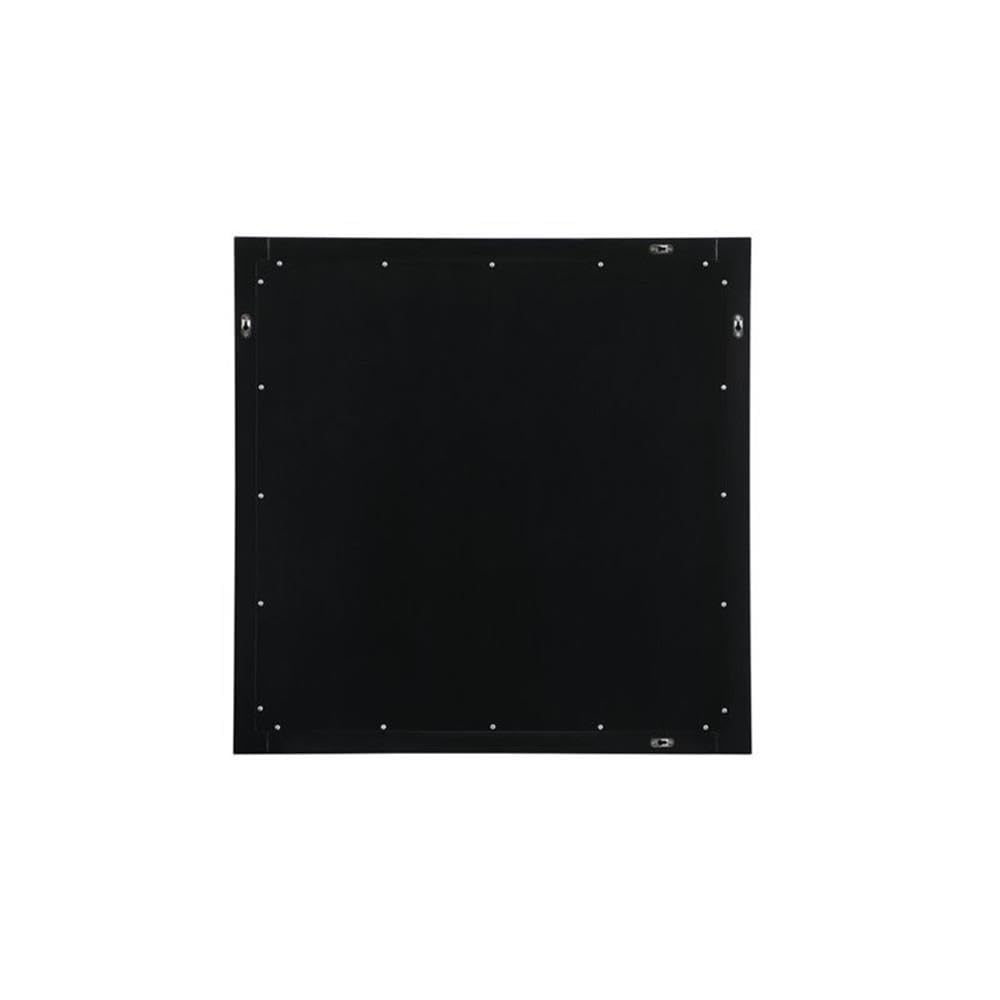 Elegant Black 36x36 Vanity Mirror - MDF & Metal for Bathroom Decor