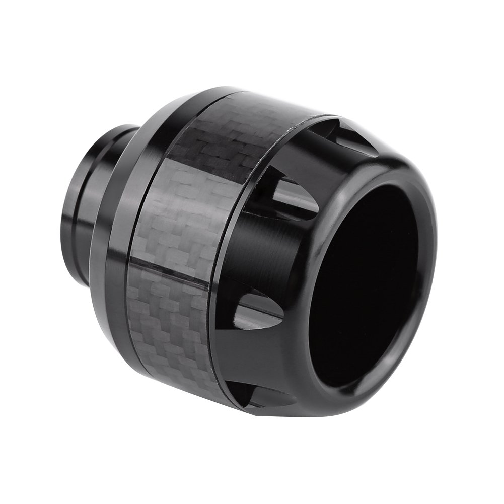 Carbon Fiber Motorcycle Frame Sliders - Crash Protection for Powersports (Black) - Front Fork Guards for Safe Riding