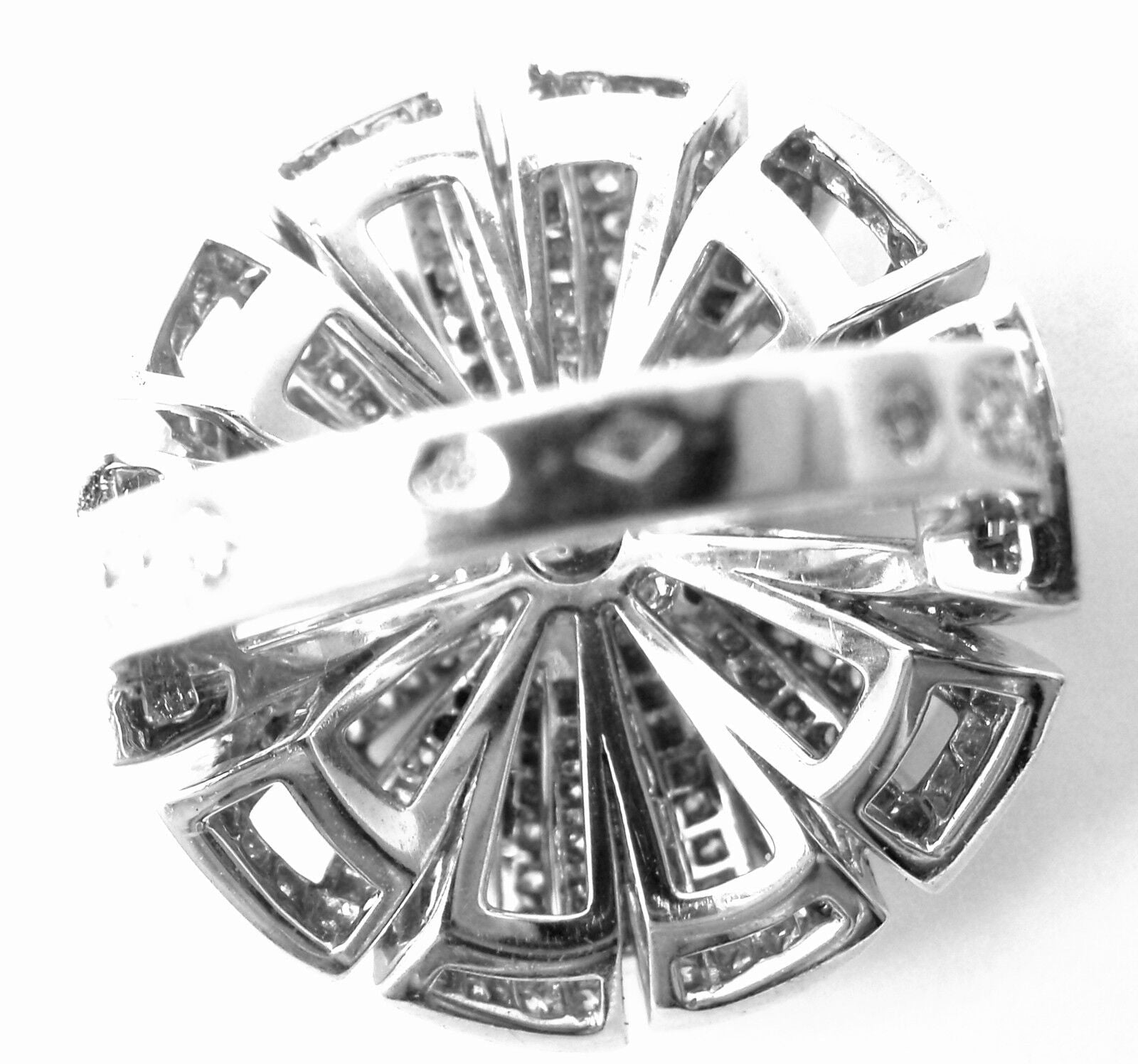 Authentic Chanel Flower 18k White Gold Diamond Ring for Women - Luxury Vintage Jewelry Gift for Anniversary, Valentine's Day & Special Occasions