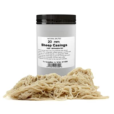 Premium Natural Sheep Casings for Homemade Sausages (20-22mm) - Ideal for Italian, Breakfast & Bratwurst Sausage Making at Home