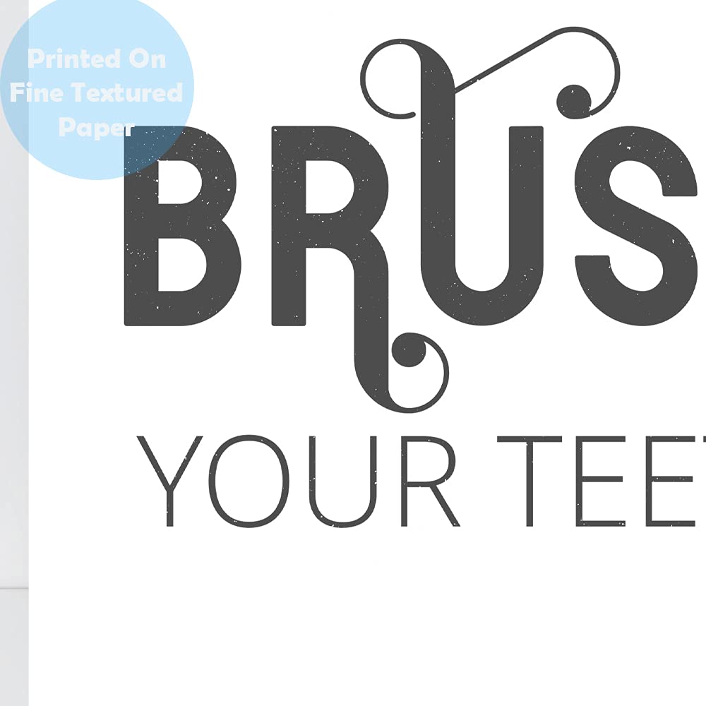Wash Your Hands Brush Your Teeth Comb Your Hair - Motivational Bathroom Wall Art Poster for Kids (12x16 Inches) - Perfect for Children's Bathroom Decor & Daily Routine Reminder