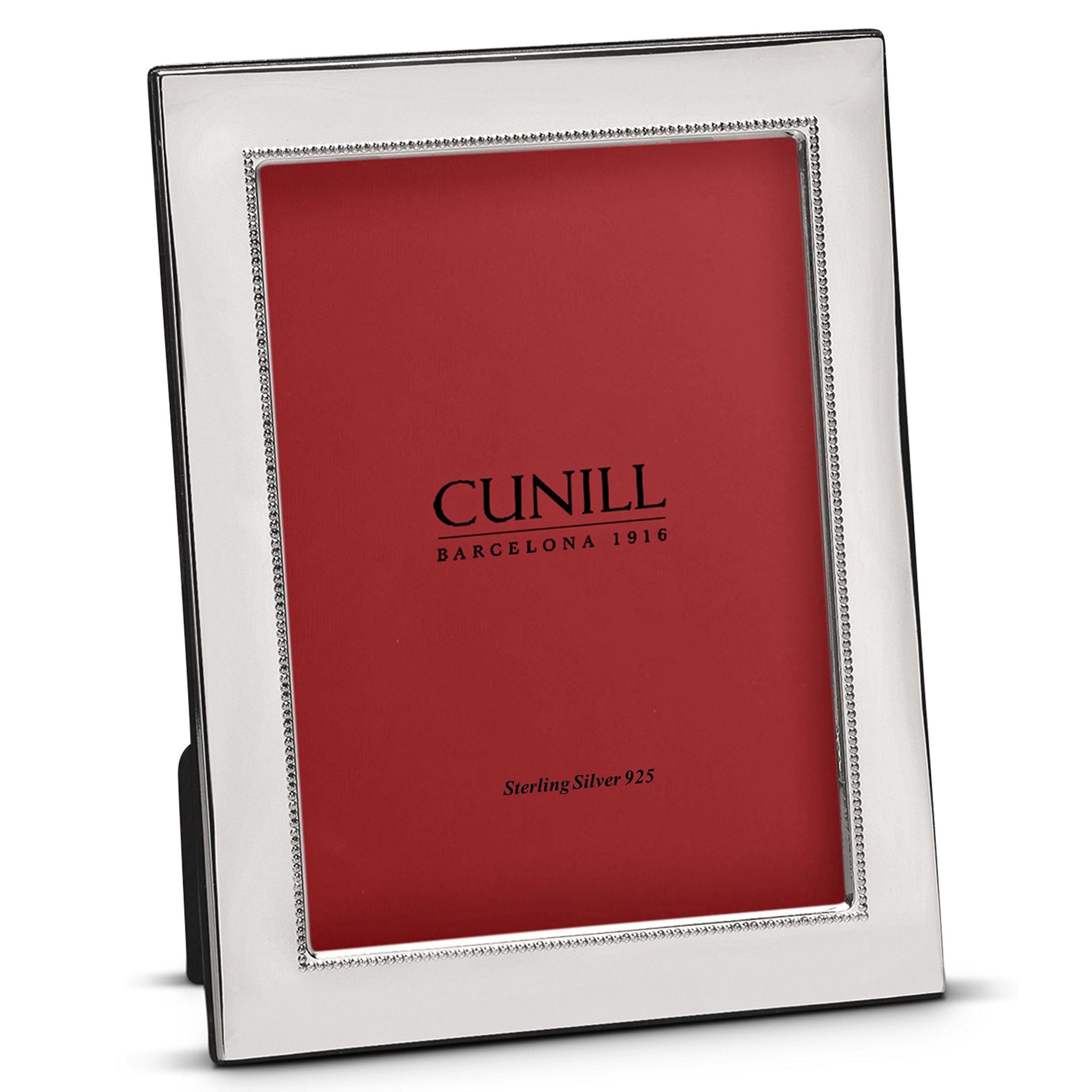 Cunill 9246 .925 Sterling Silver Beaded Wide 4x6 Inch Picture Frame - Elegant Home Decor for Photos, Artwork & Display