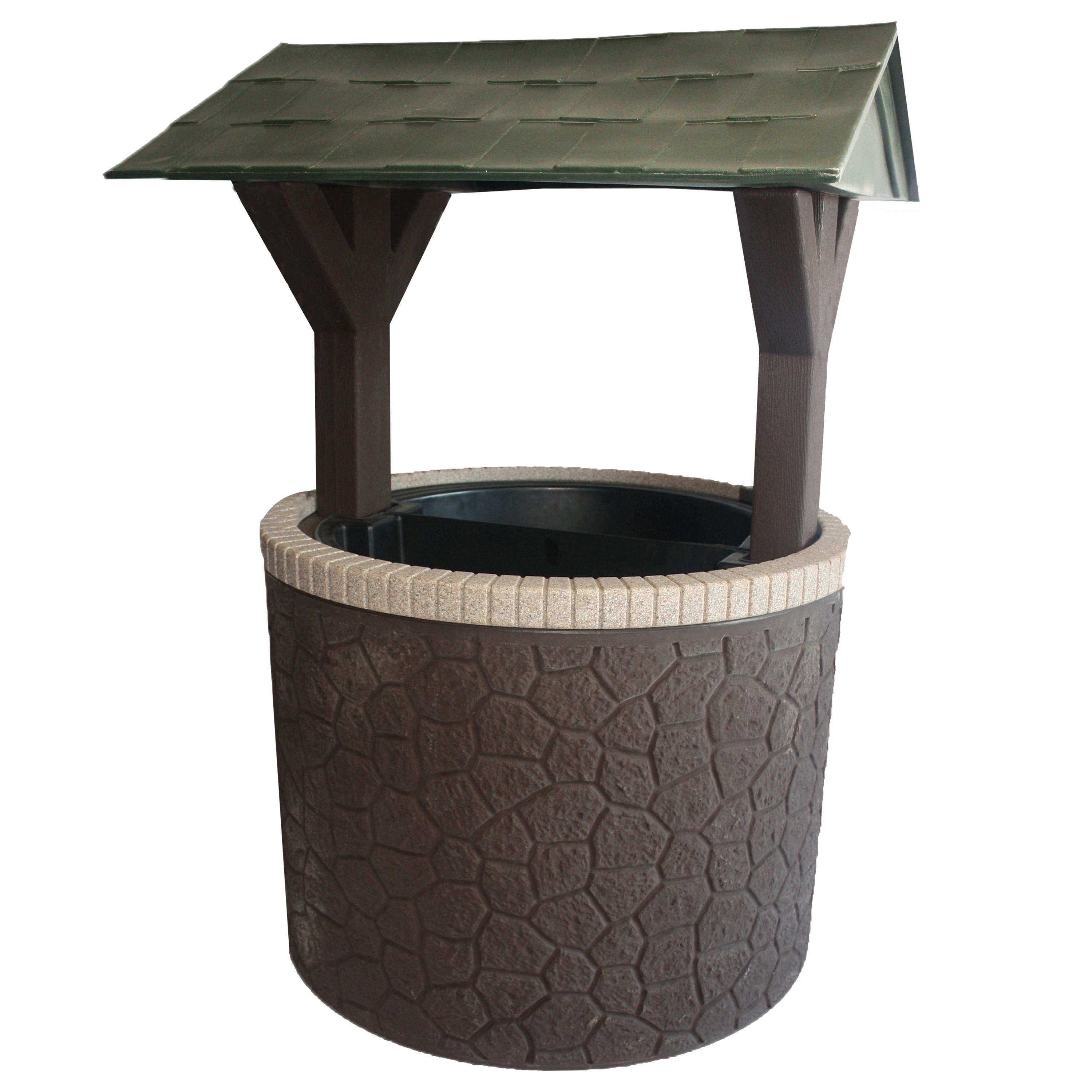 Durable Wishing Well Planter Cover with Base and Roof - Decorative Garden Tank Top for Septic System - Perfect for Outdoor Landscaping, Yard Decor, and Garden Accents