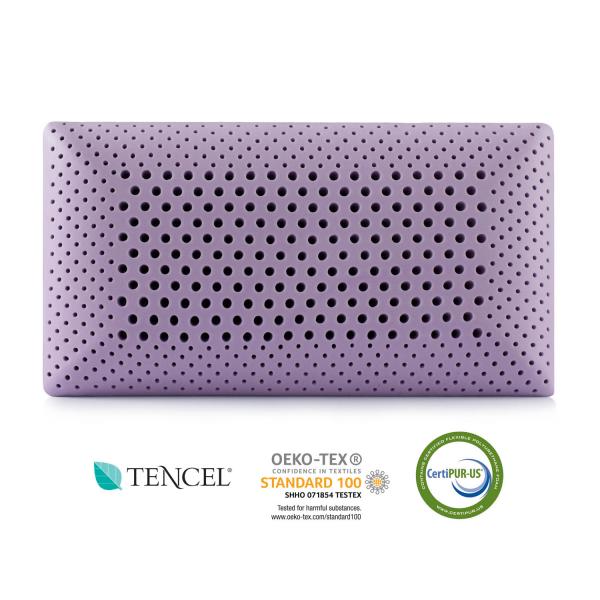 MALOUF Zoned Activedough Lavender Pillow - Cooling Gel Memory Foam for Neck & Back Pain Relief - Perfect for Side, Back & Stomach Sleepers - Home & Travel Use