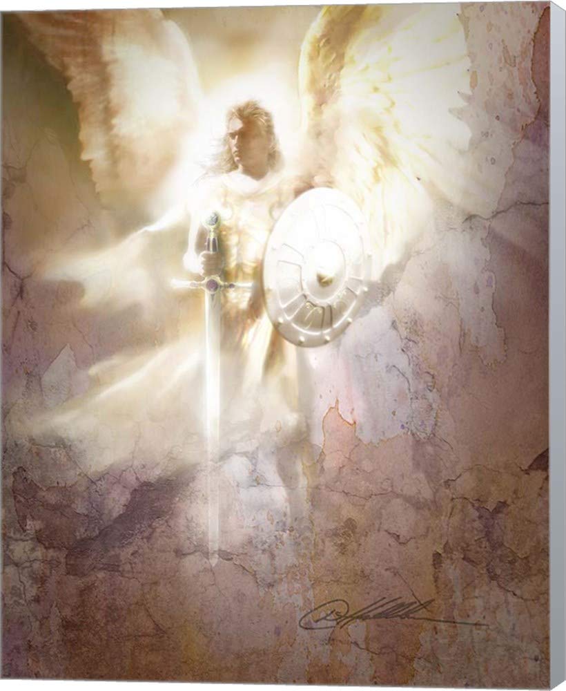 Archangel by Danny Hahlbohm Canvas Wall Art - 22x28 Inch Museum Wrapped Painting with Winter Gray Sides - Perfect for Home Decor, Office & Spiritual Spaces