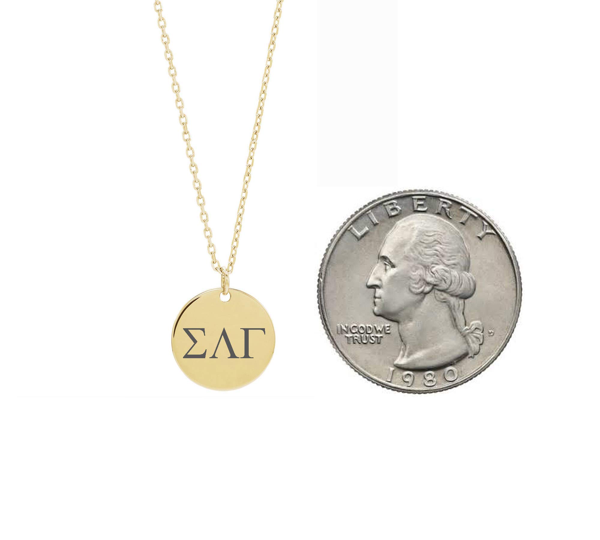Sigma Lambda Gamma Sorority Necklace - Dainty Drop Pendant Lavalier Jewelry for Greek Sisterhood & College Events - Perfect for Bid Day, Initiation & Formal Occasions