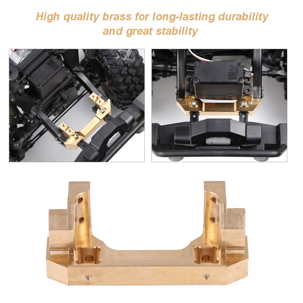 Durable Brass Front Bumper for Traxxas 1/10 RC Crawler Car - Heavy Duty Bumper Bracket with Mount for Off-Road RC Model Vehicles - Perfect for Rock Crawling & Trail Adventures