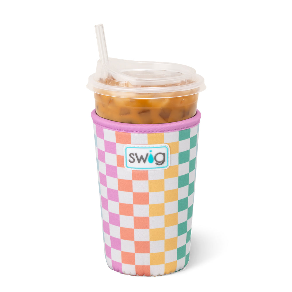 Check Mate Medium Iced Cup Coolie - Insulated Beverage Sleeve for Coffee, Tea & Cold Drinks - Perfect for Office, Travel & Outdoor Activities