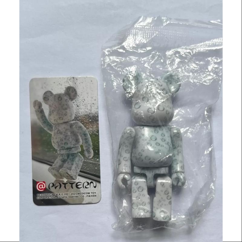 Bearbrick Series 42 PATTERN Raindrop Water 100% Authentic Collectible Figure - Perfect for Display, Anime Merchandise Collection, and Home Decor