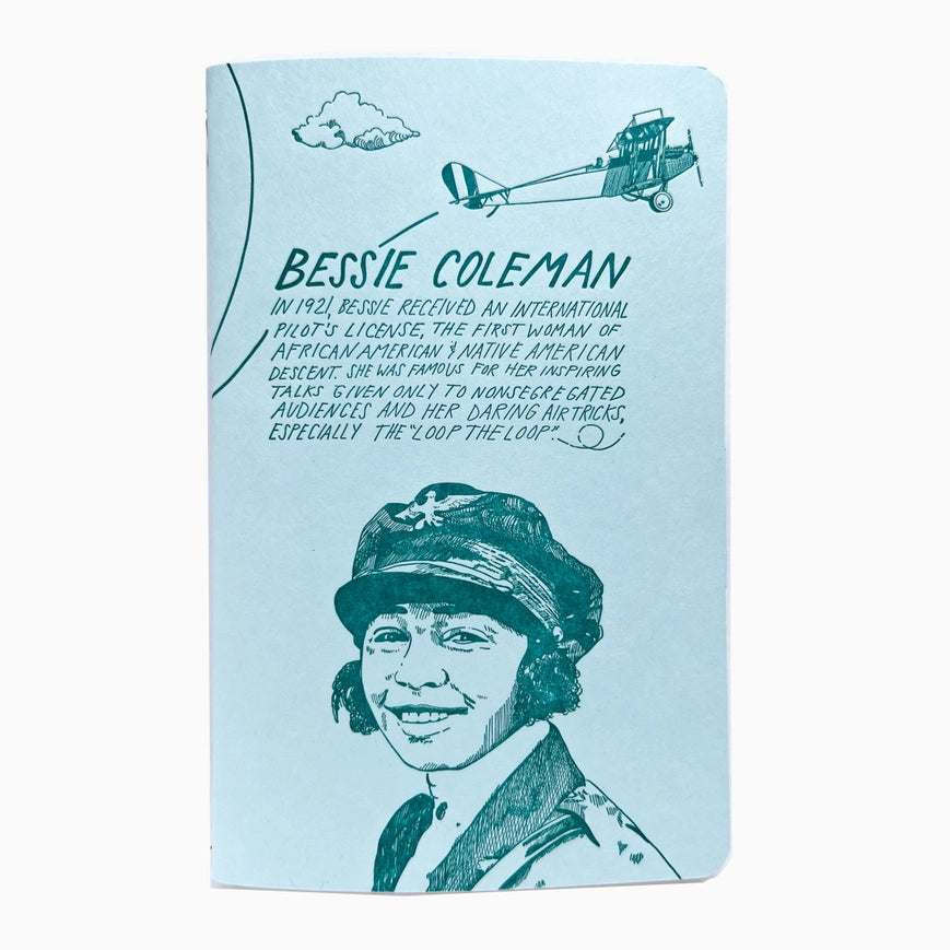Bessie Coleman Inspirational Notebook - Lined Journal for Women & Students - Perfect for School, Work, Travel & Creative Writing