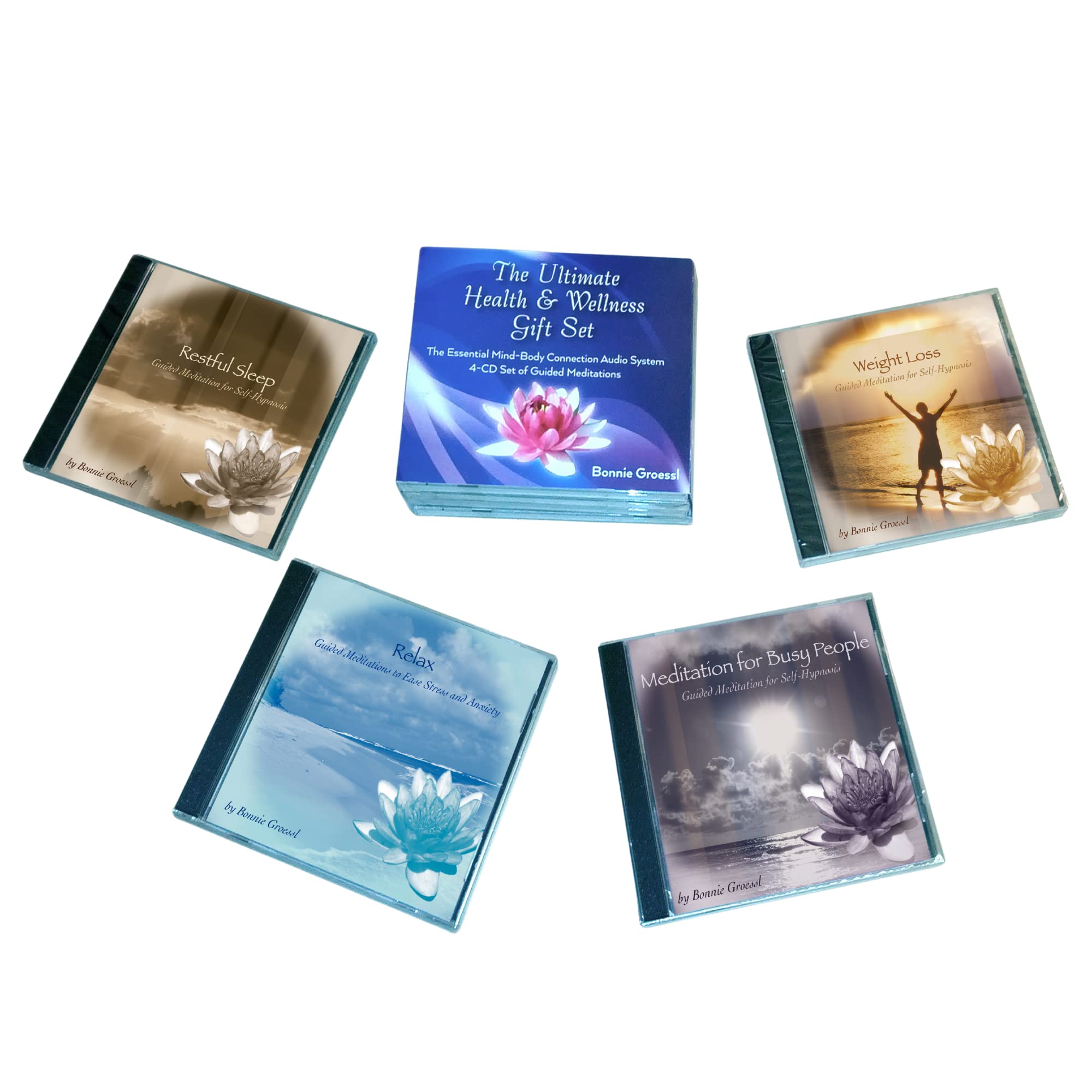 Premium Guided Meditation Gift Set for Sleep, Stress Relief & Weight Loss by Bonnie Groessl – Perfect for Relaxation, Mindfulness Practice & Wellness Gifts