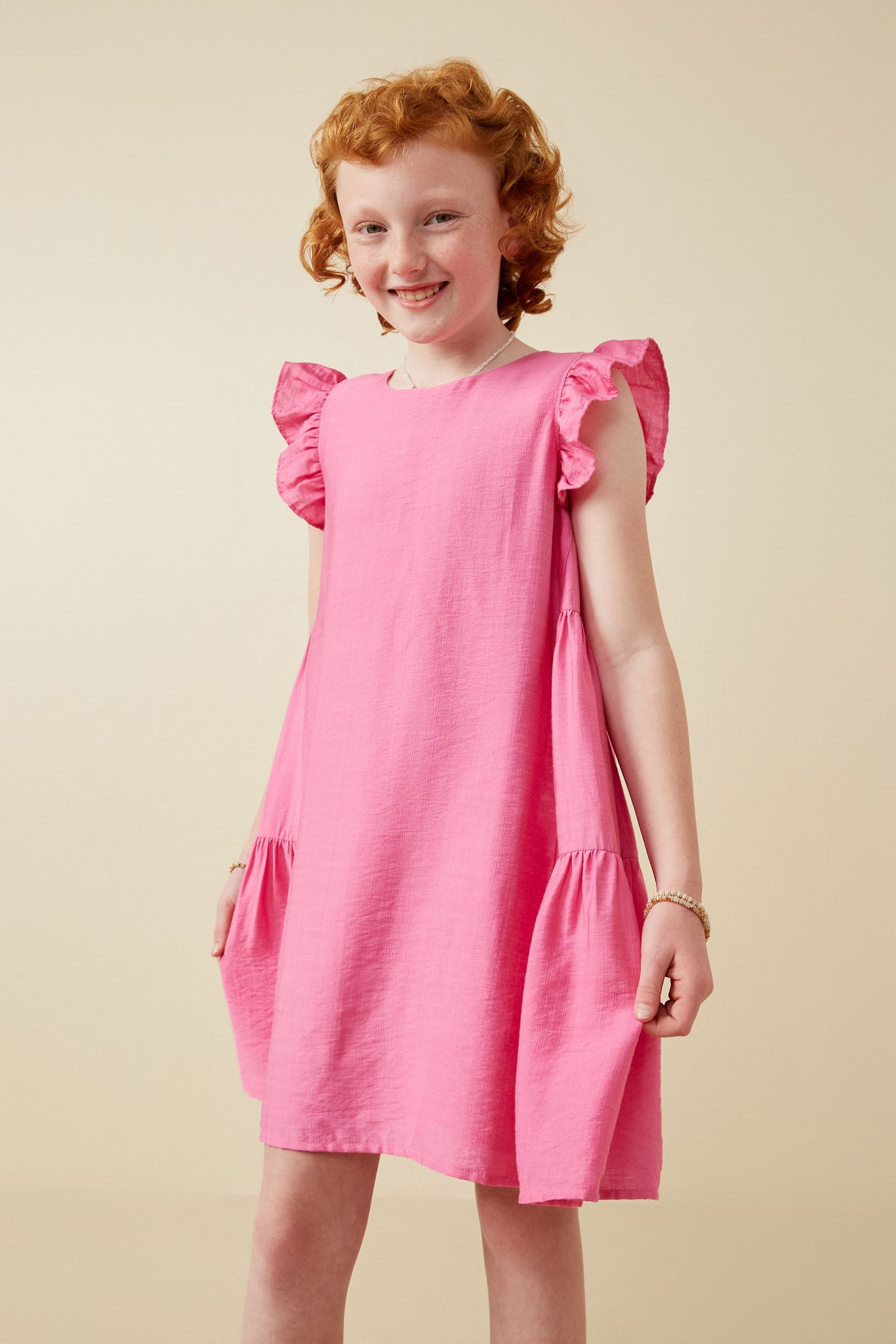 Elegant Side Panel Detailed Ruffle Sleeve Dress for Women - Flowy Summer Party Dress for Weddings, Dates & Special Occasions