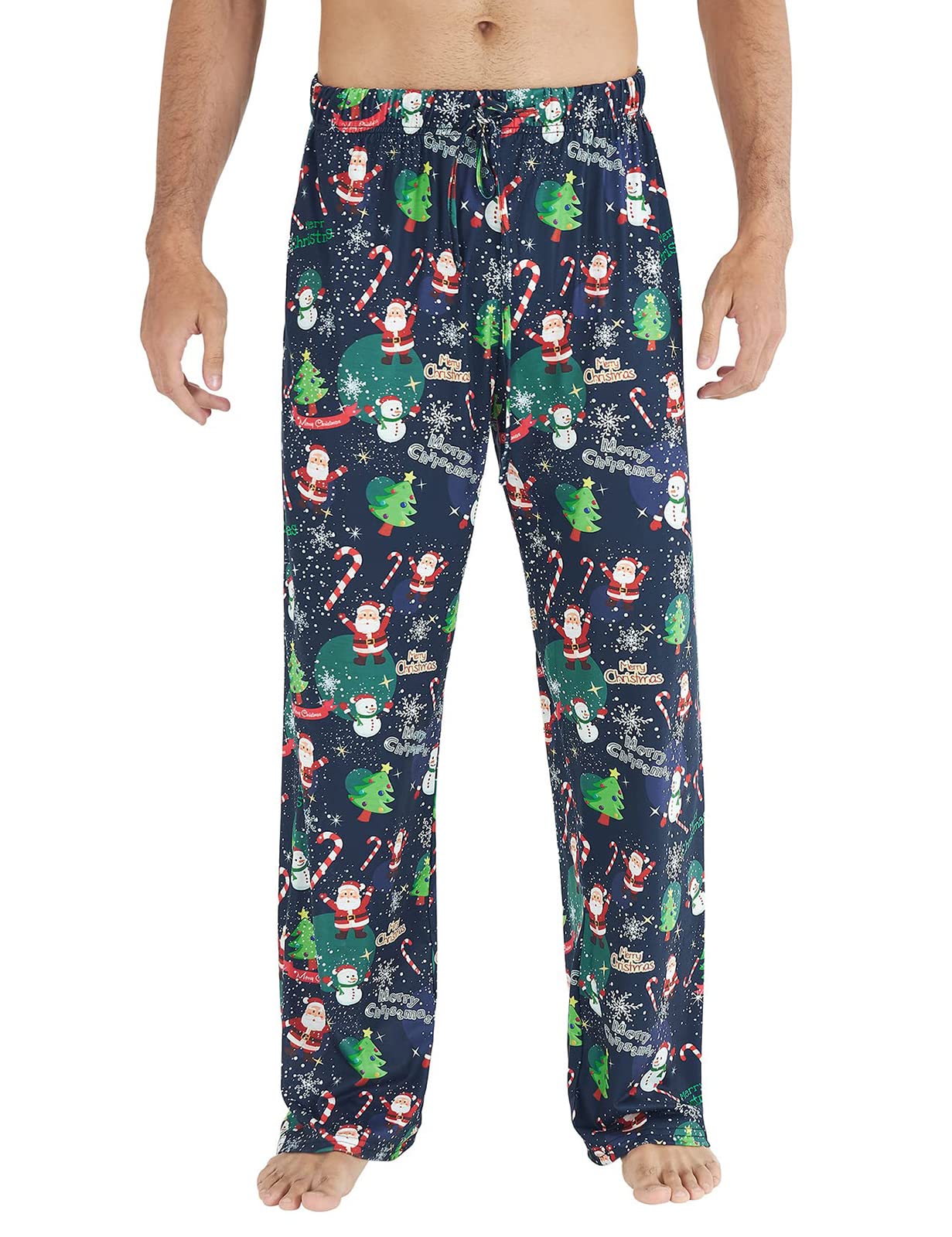 Vogseek Men's Christmas Pajama Pants - Holiday Sleepwear with Pockets for Cozy Winter Nights & Christmas Vacation Family Gatherings