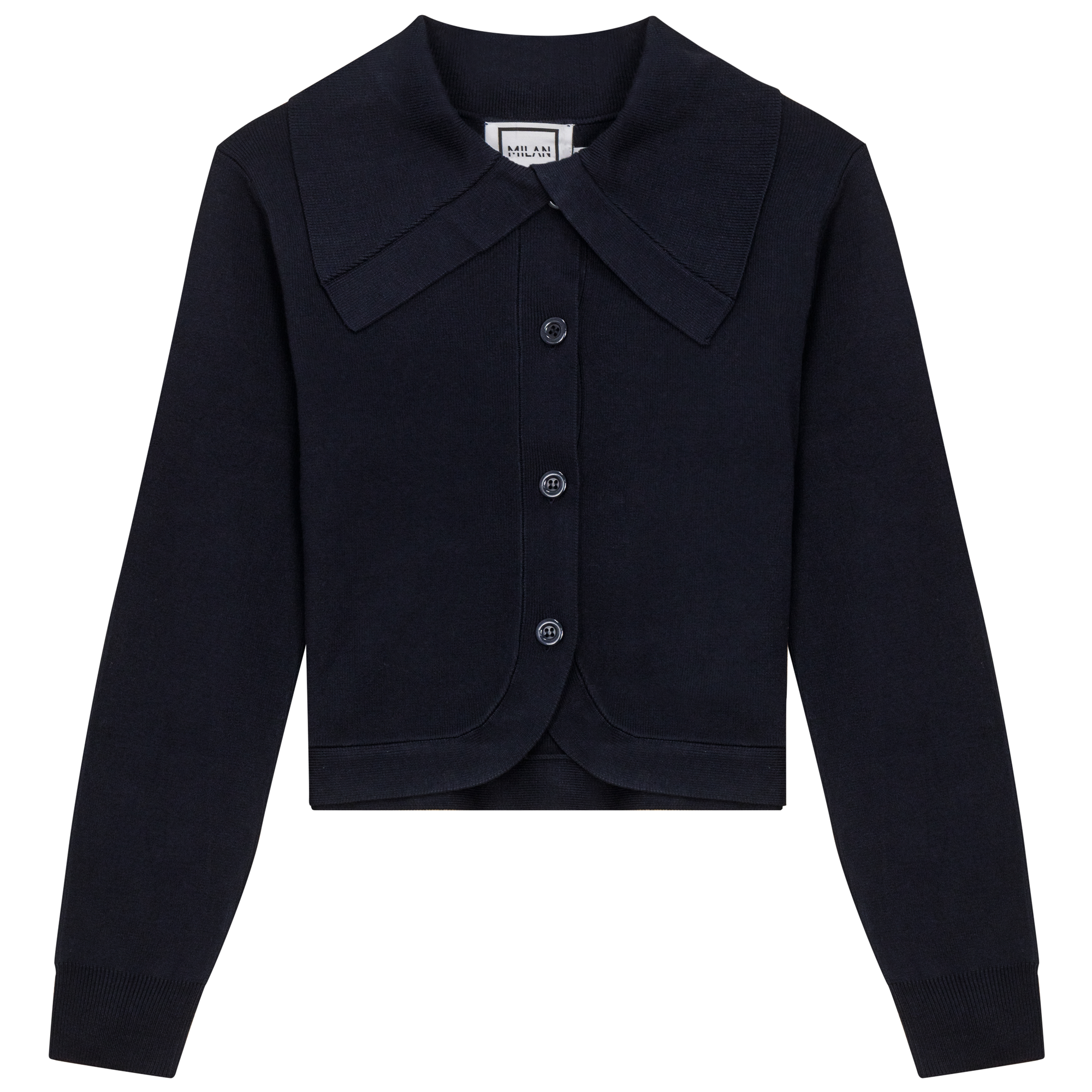 Cropped Knit Collar Cardigan Sweater for Women - Soft Chunky Open Front Long Sleeve Button Up Shrug - Perfect for Fall, Winter & Layering Outfits