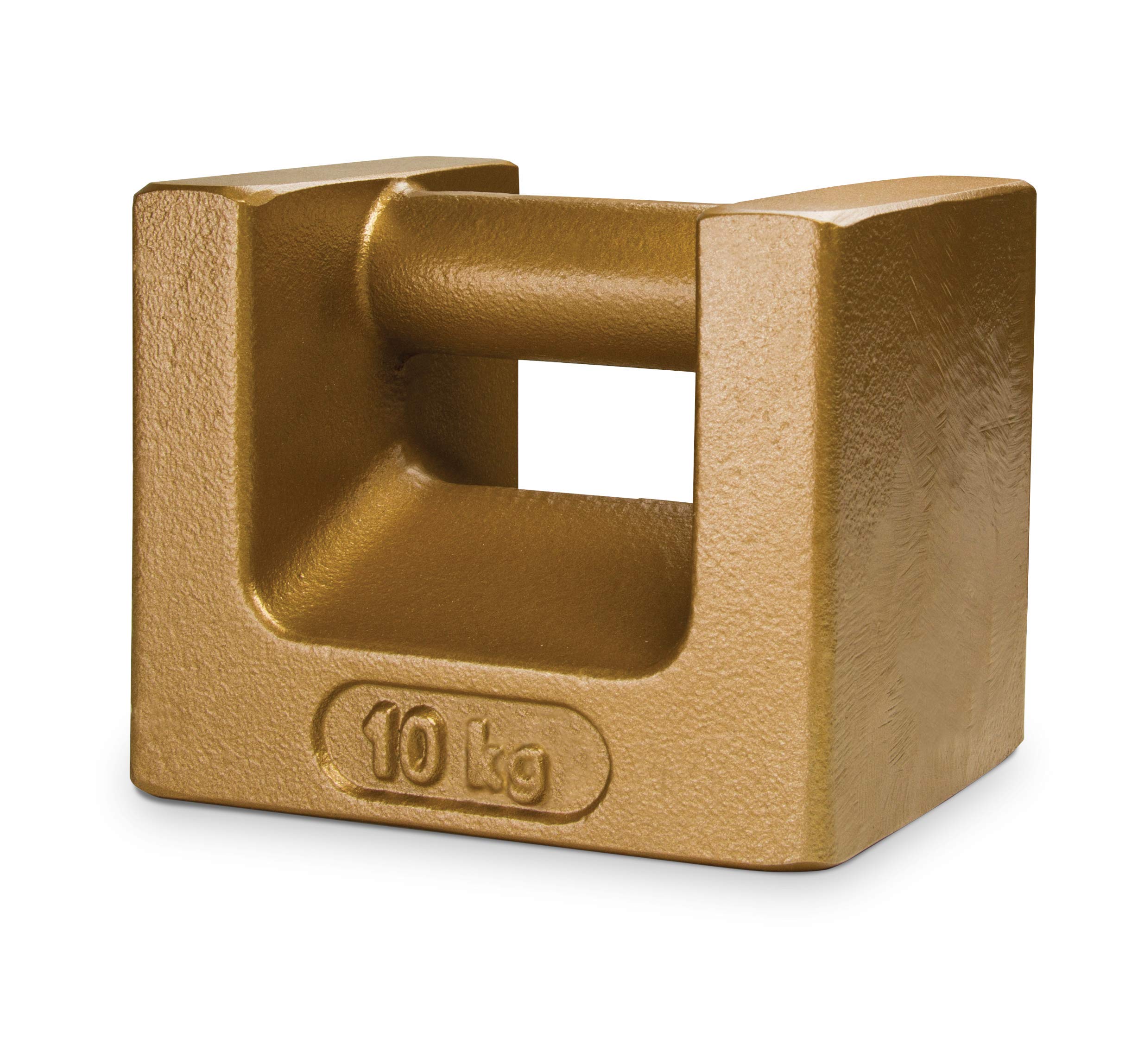 NIST Class F 10kg Cast Iron Test Weight with Painted Grip Handle - Rice Lake 12767 | Ideal for Calibration, Industrial Scales & Laboratory Use