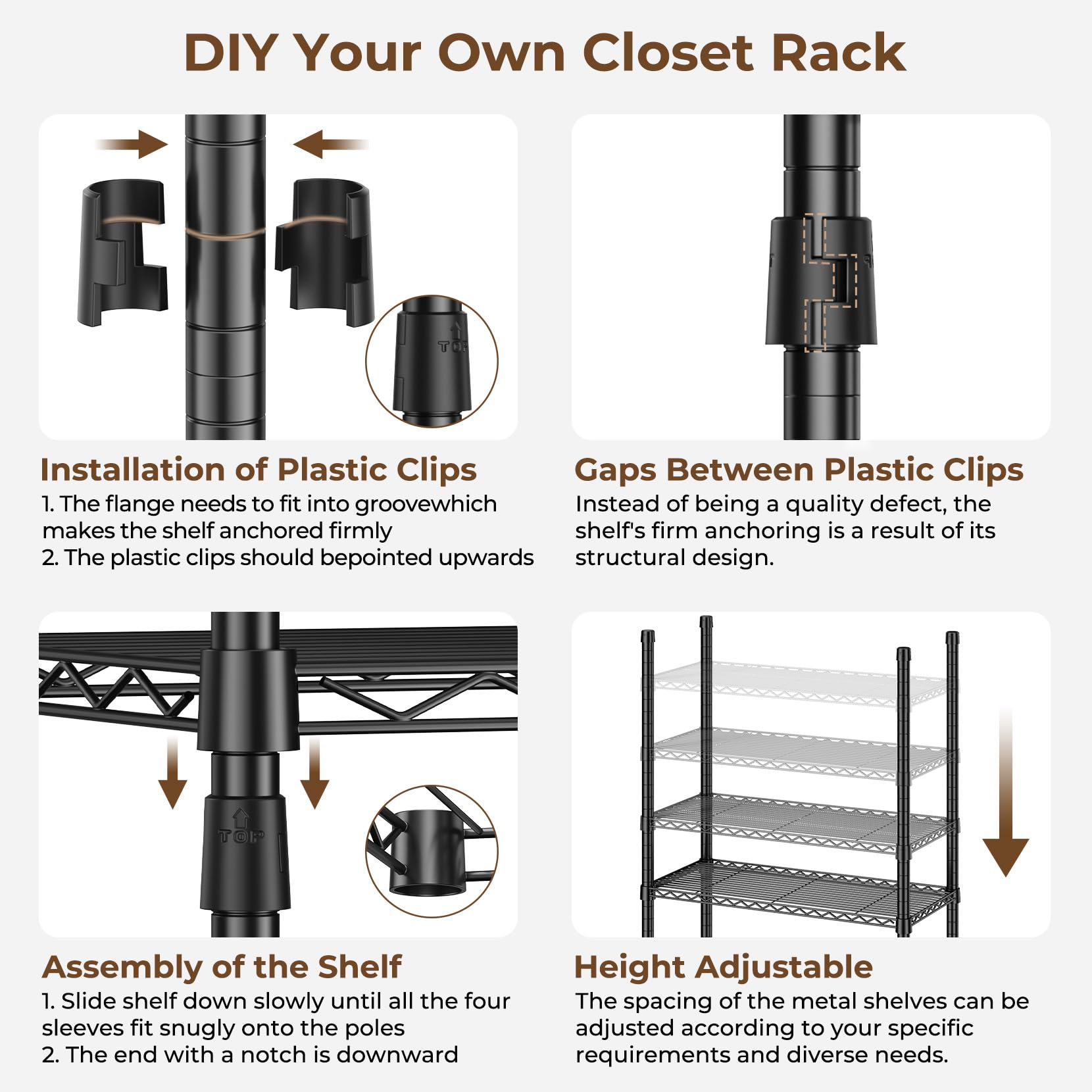 Heavy Duty Rolling Garment Rack with Shelves - 420 lbs Capacity Freestanding Clothes Hanger Organizer, Metal Wardrobe Closet Storage with Wheels (Black) - Perfect for Retail Stores, Boutiques & Home Closet Organization