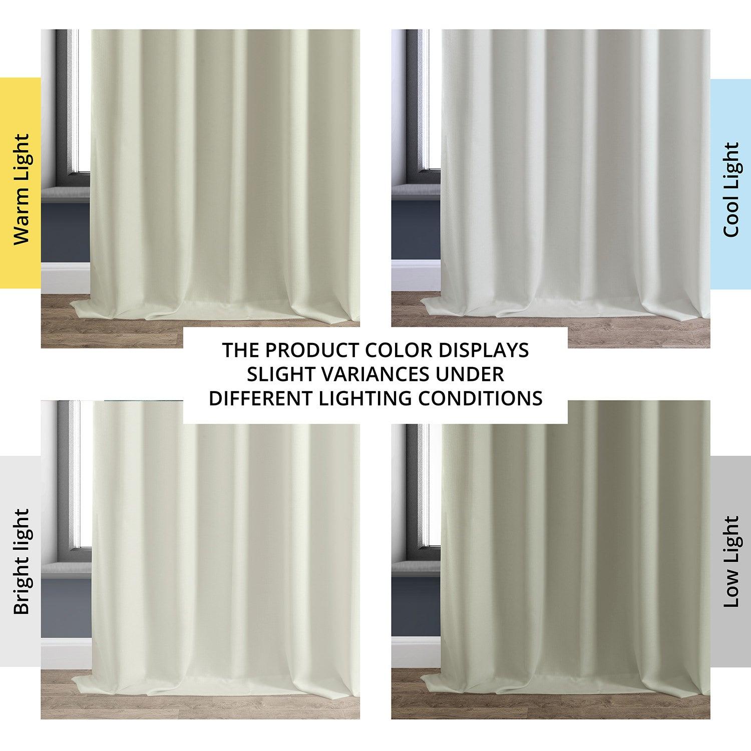 Blackout Curtains for Bedroom - Excursion Ivory Faux Linen Hotel Curtains - Light Blocking Thermal Insulated Drapes for Living Room & Nursery