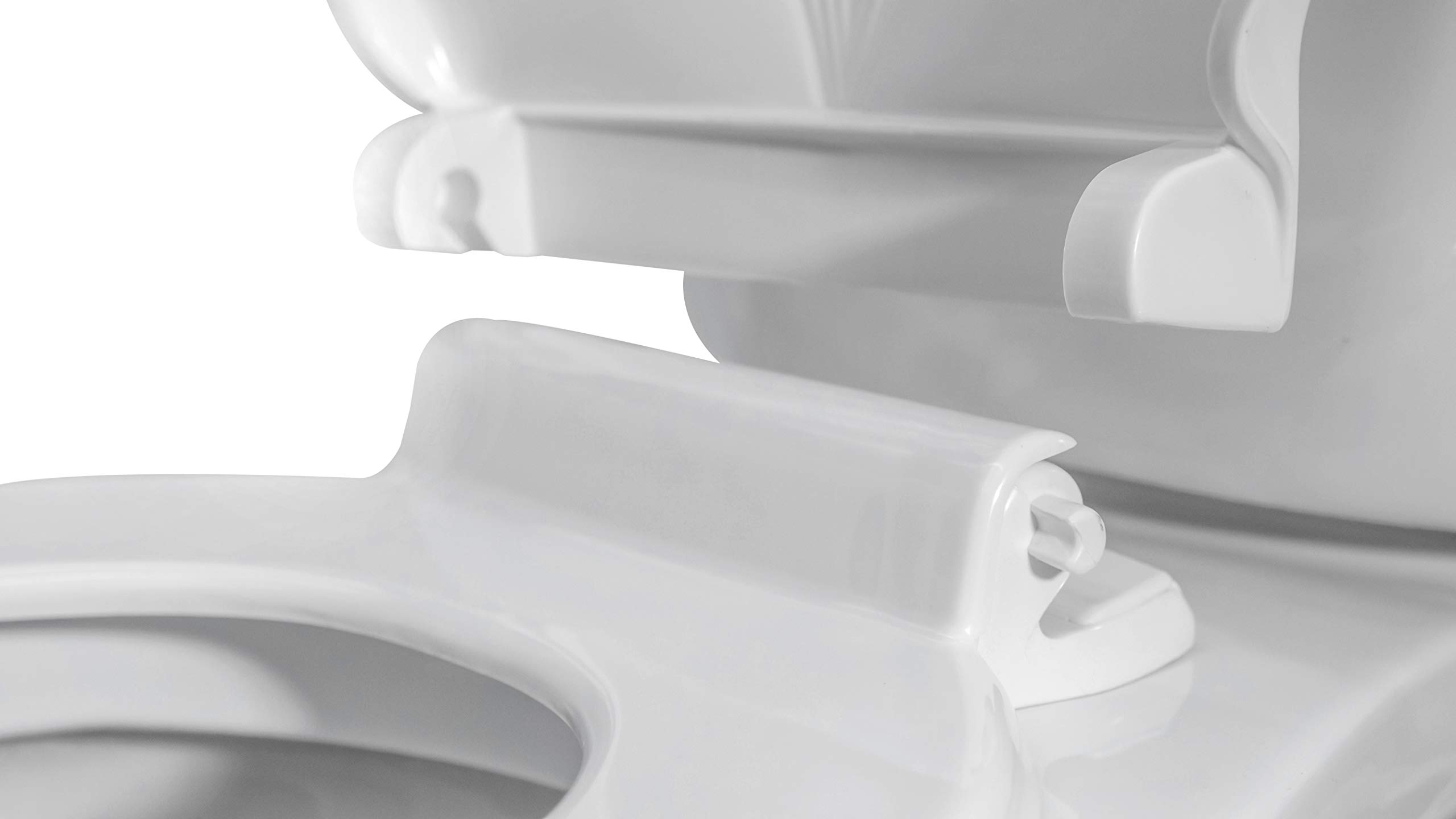 Centoco HP30SLC-001 White Round Toilet Seat with Lift-Off Cleaning Feature | Durable Plastic Shell Design | Closed Front with Cover | Made in USA | Perfect for Easy Cleaning & Modern Bathrooms