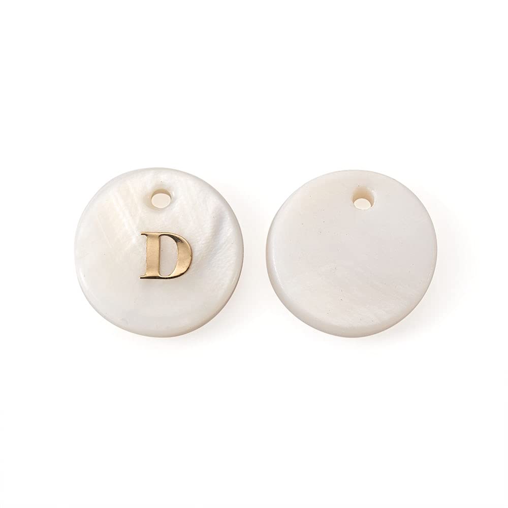 KISSITTY 1 Box Natural White Freshwater Shell Charms - Alphabet A-Z & Numbers for DIY Jewelry Making (Earrings, Necklaces, Bracelets) - Perfect for Beach Theme Crafts, Boho Accessories & Gift Packaging
