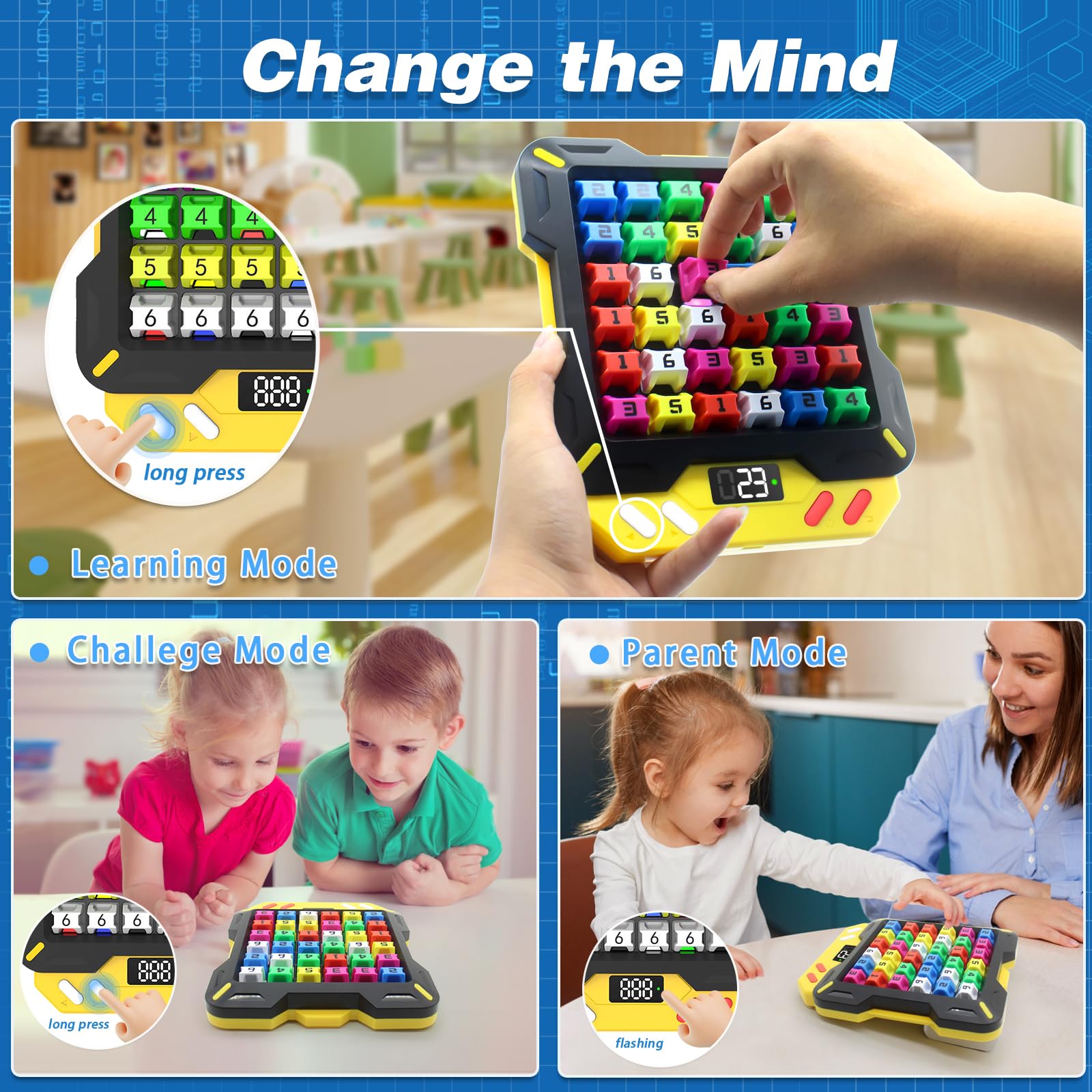 Mostop Smart Sudoku Puzzle Game - Electronic Brain Teaser Toy with 3500+ Challenges for Kids & Adults - Perfect Travel Game & Birthday Gift for Boys & Girls - Fun Learning Activity for Home, Office & Road Trips