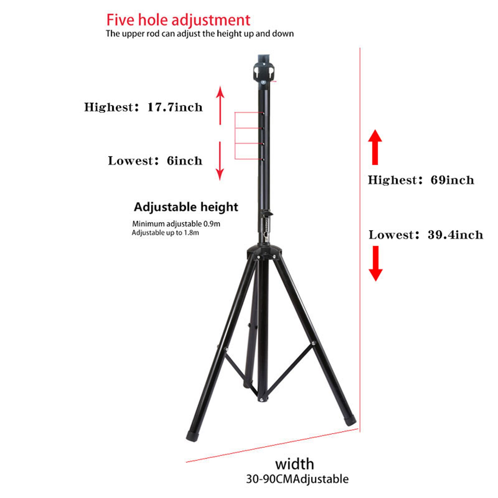 3D Hologram Fan Stand with Adjustable Height (39.4-69 Inch) - Heavy Duty 150lbs Capacity Base for Holographic Displays - Perfect for Retail Stores, Trade Shows & Event Marketing