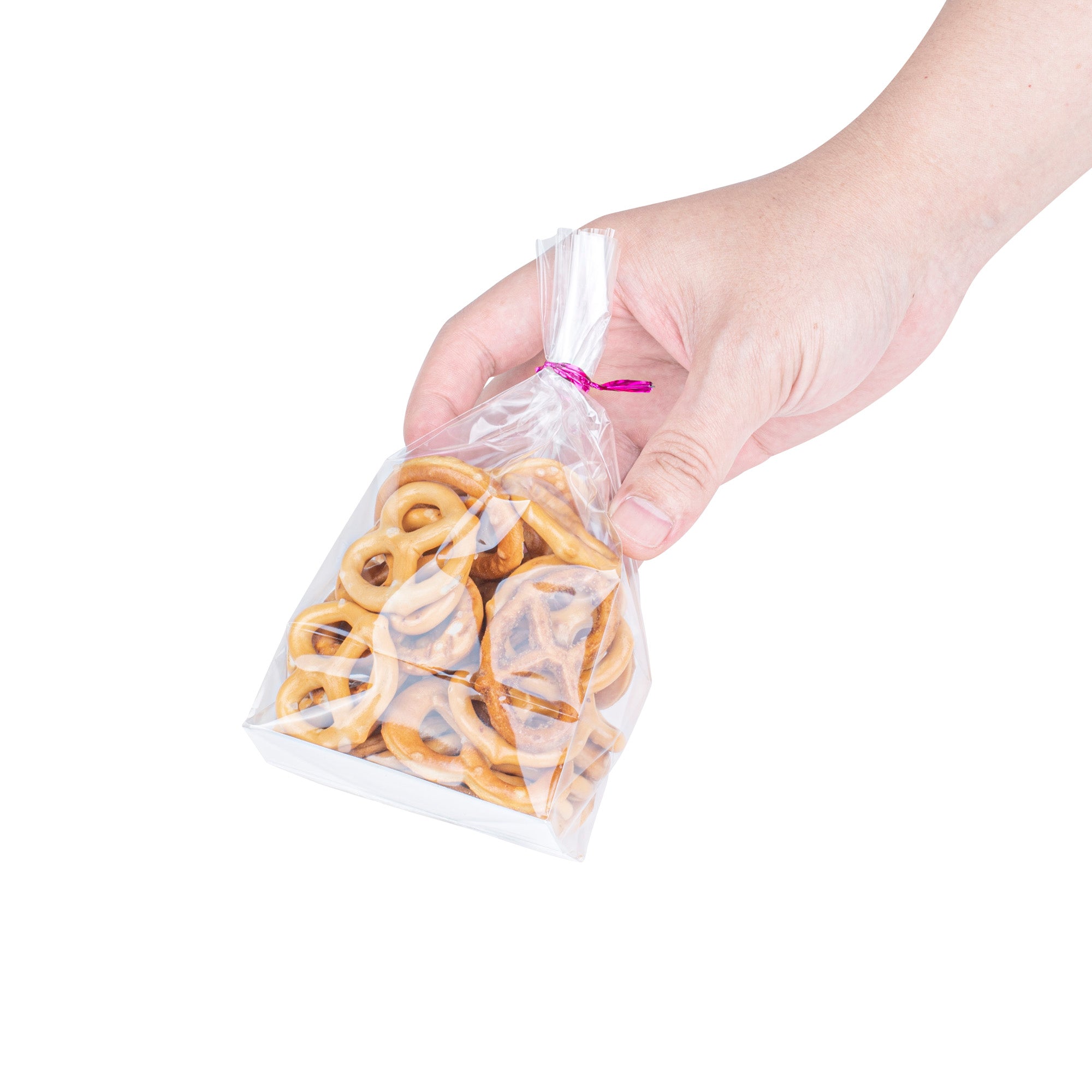 Clear Plastic Gusset Bags with Flat Bottom & Paper Insert - Heat Sealable 3
