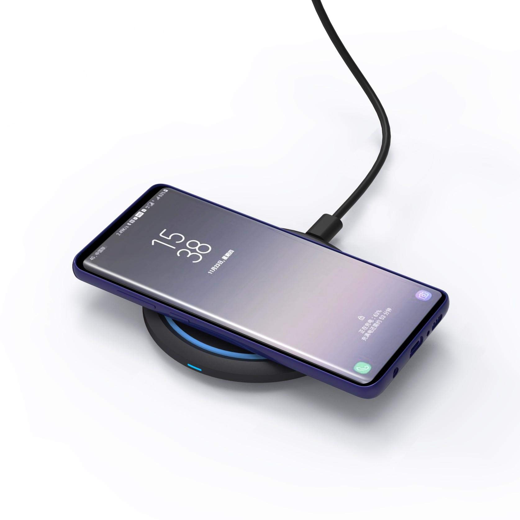 BoxWave SwiftCharge 15W Qi Wireless Charger Compatible with Blackview BV9800 Pro - Fast Circular Desktop Charger with QC3.0 Support | Perfect for Home, Office & Travel Charging
