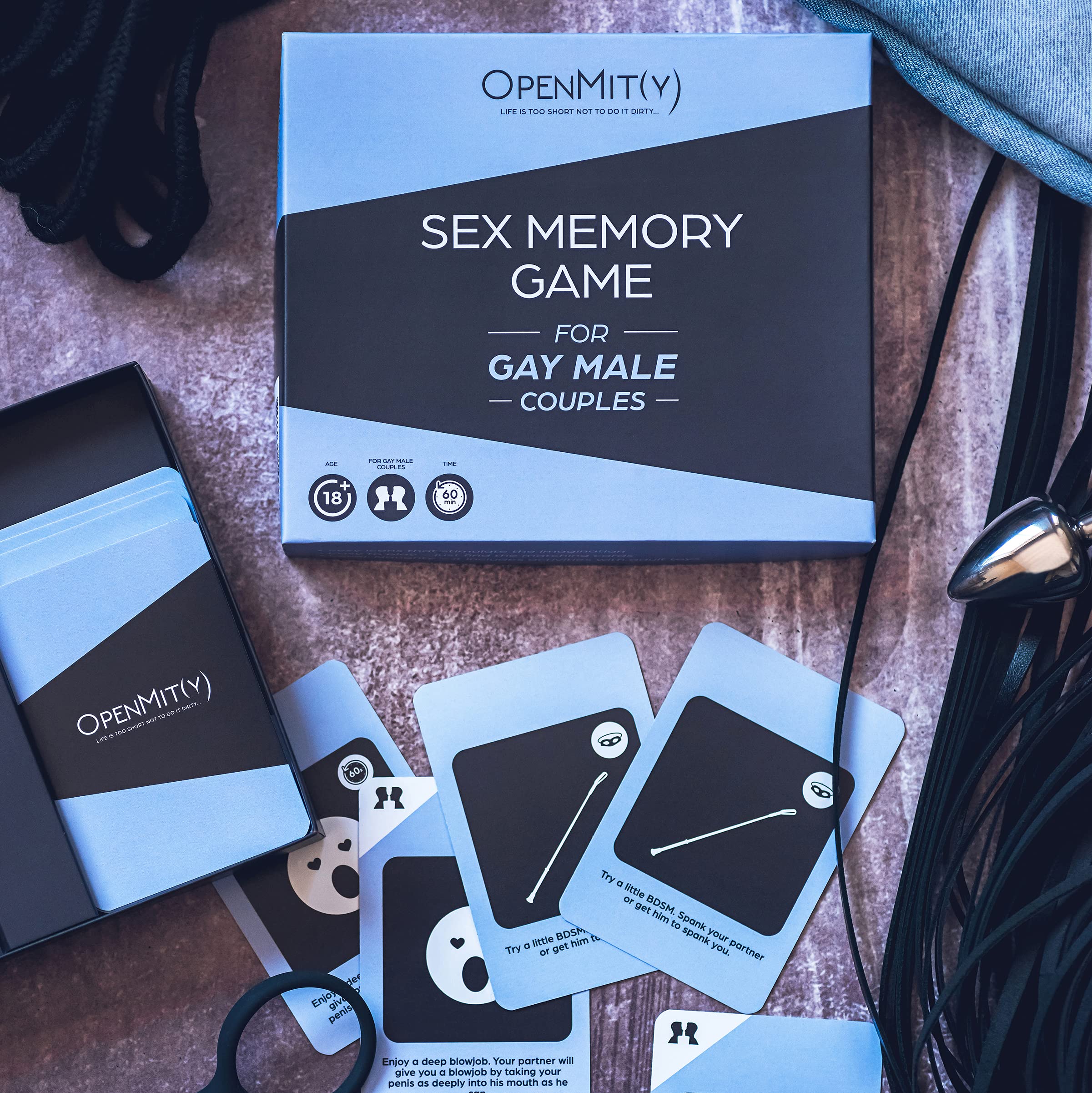 OpenMity Gay Board Game for Male Couples - Romantic Couples Game Night - Unique His & His Gifts for Gay Men - Perfect for Anniversary, Valentine's Day & LGBTQ+ Pride Celebrations