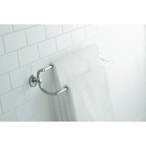 KOHLER BANCROFT 24-Inch Double Towel Bar - Polished Chrome Bathroom Towel Rack for Modern Homes, Hotels & Spa Decor