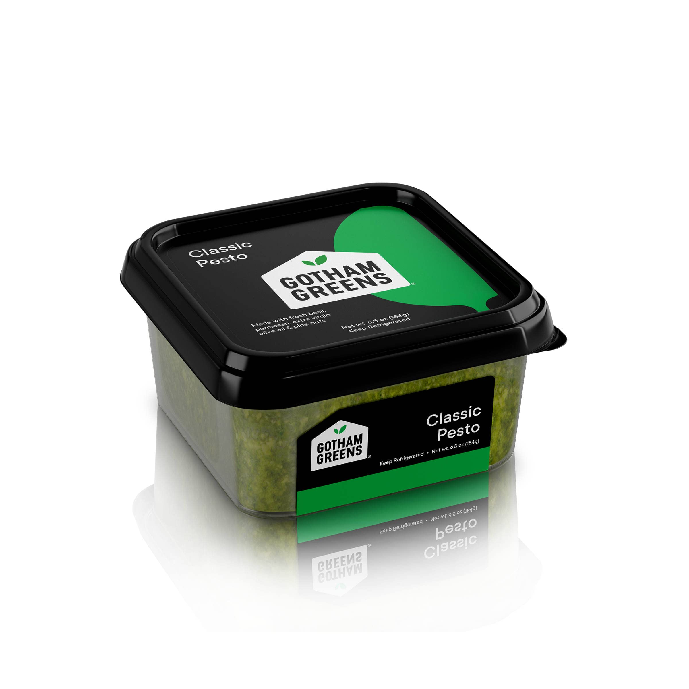 Gotham Greens Classic Pesto Sauce - 6.5 Oz Jar | Fresh Basil Pesto for Pasta, Pizza & Sandwiches | Vegan & Gluten-Free Italian Sauce