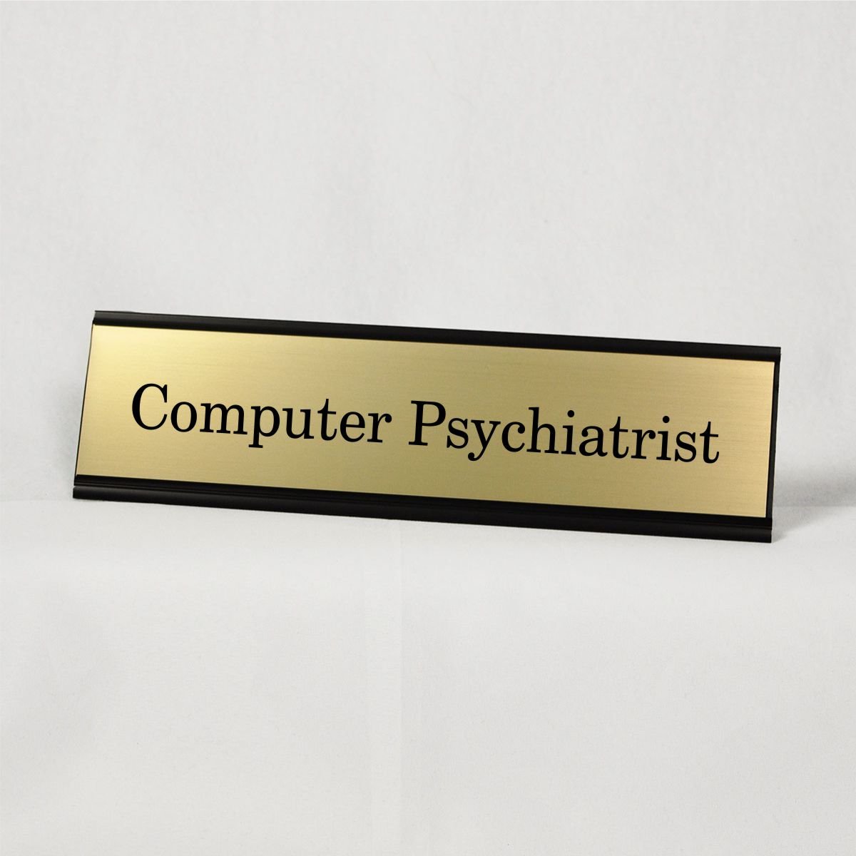 Funny Computer Psychiatrist Desk Plate for Office Humor
