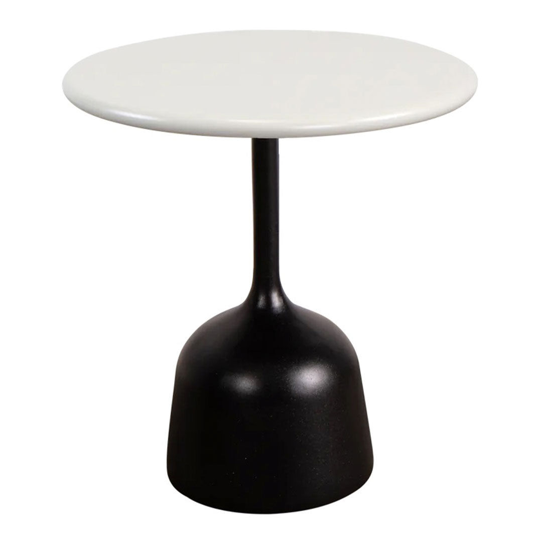Round Coffee Table with Glaze Finish - Small Modern Side Table for Living Room, Bedroom, or Office - Perfect for Coffee, Books, and Decor