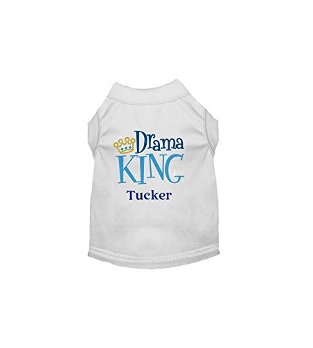 Personalized Drama King Dog Shirt for Small Dogs & Puppies - Cute Boy Dog Outfit for Special Occasions & Photo Shoots
