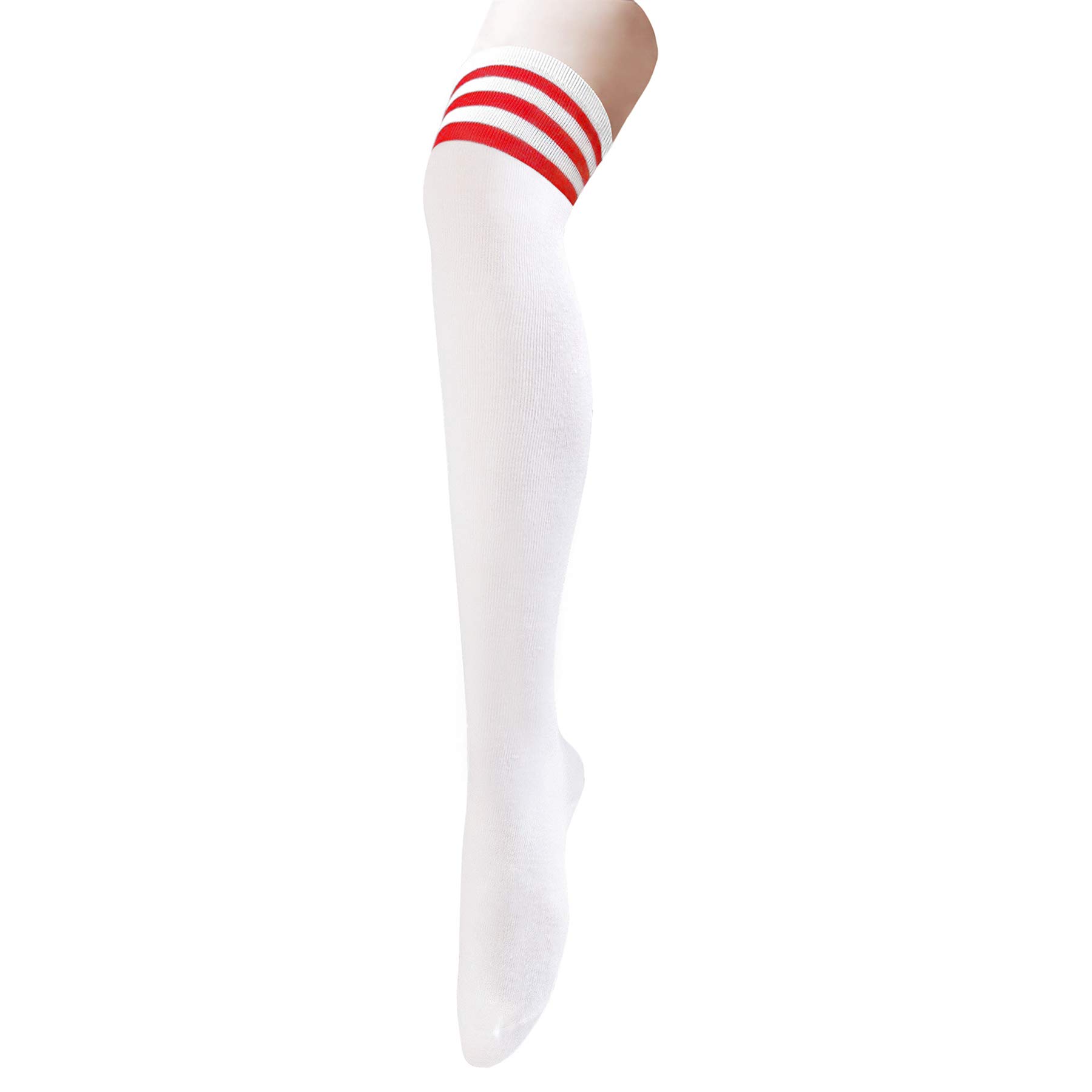 Women's Striped Thigh High Socks - Over The Knee Long Stockings for Cosplay & Casual Wear | Perfect for Costumes, Winter Fashion & Everyday Outfits
