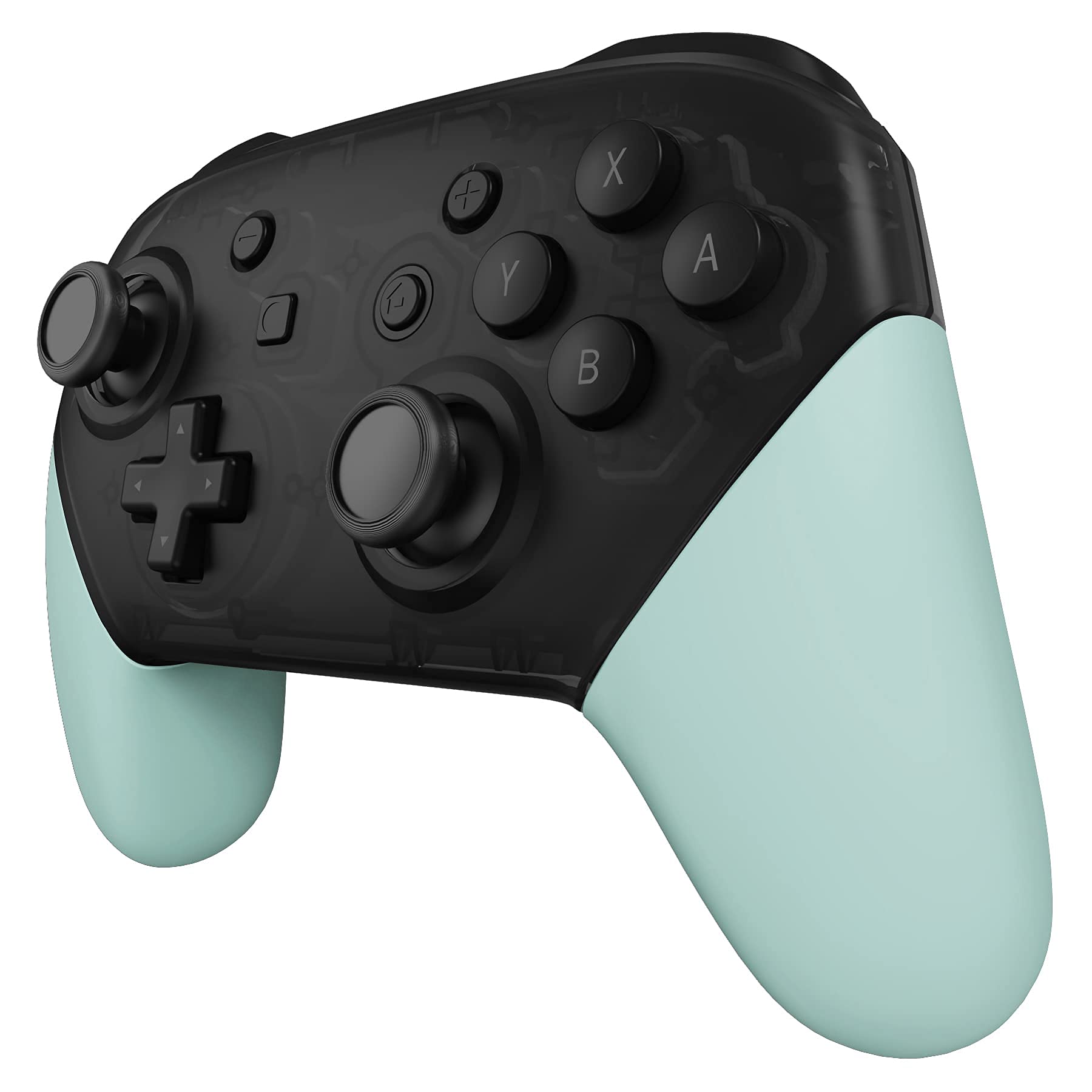 ExtremeRate Light Cyan Replacement Handles for Nintendo Switch Pro Controller - DIY Custom Grip Shell (Controller Not Included) - Perfect for Gaming, Comfort & Personalization