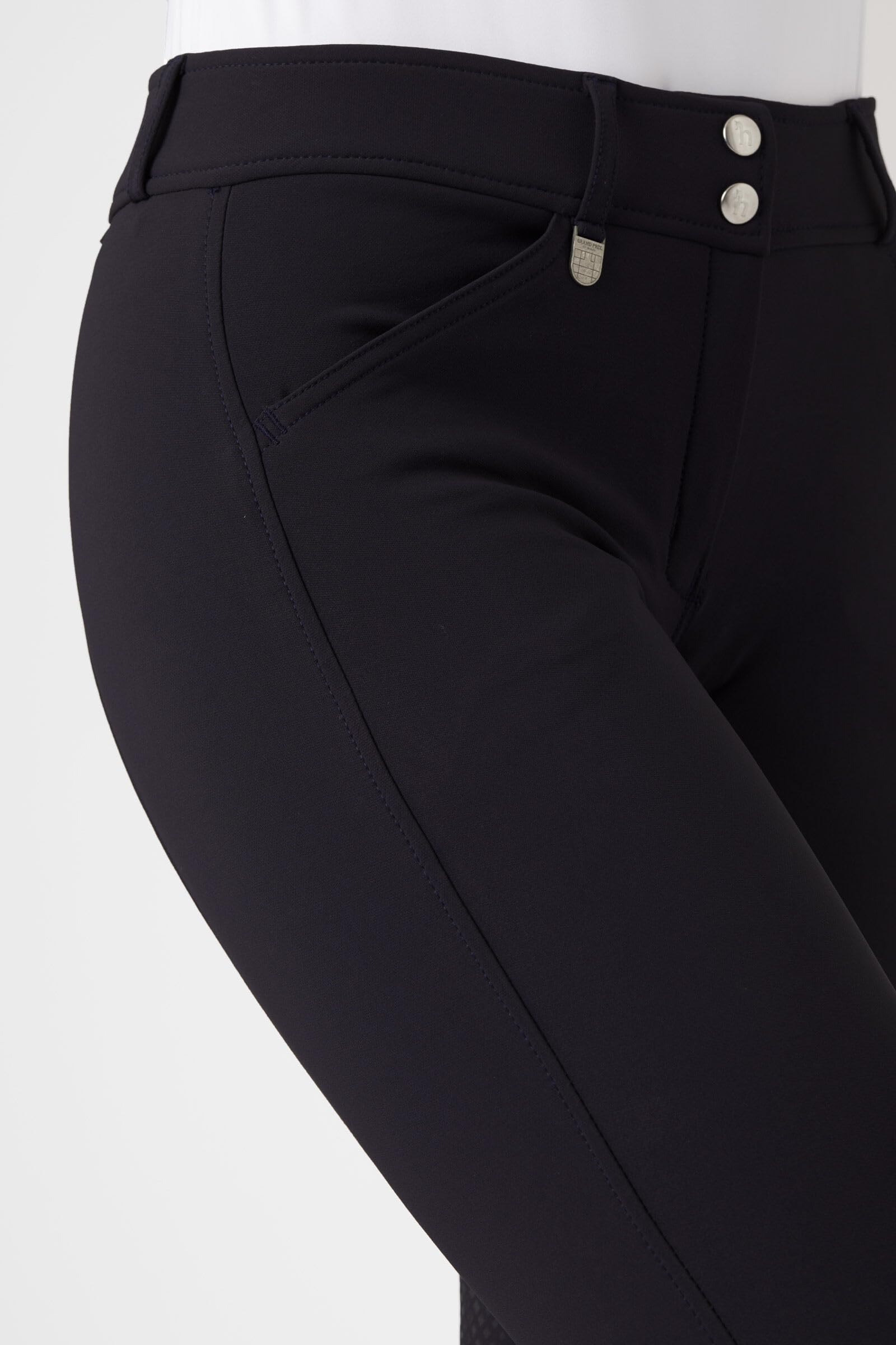 Horze Grand Prix Kids Silicone Full Seat Breeches - Comfortable Equestrian Riding Pants for Young Riders - Perfect for Horseback Riding Lessons & Competitions