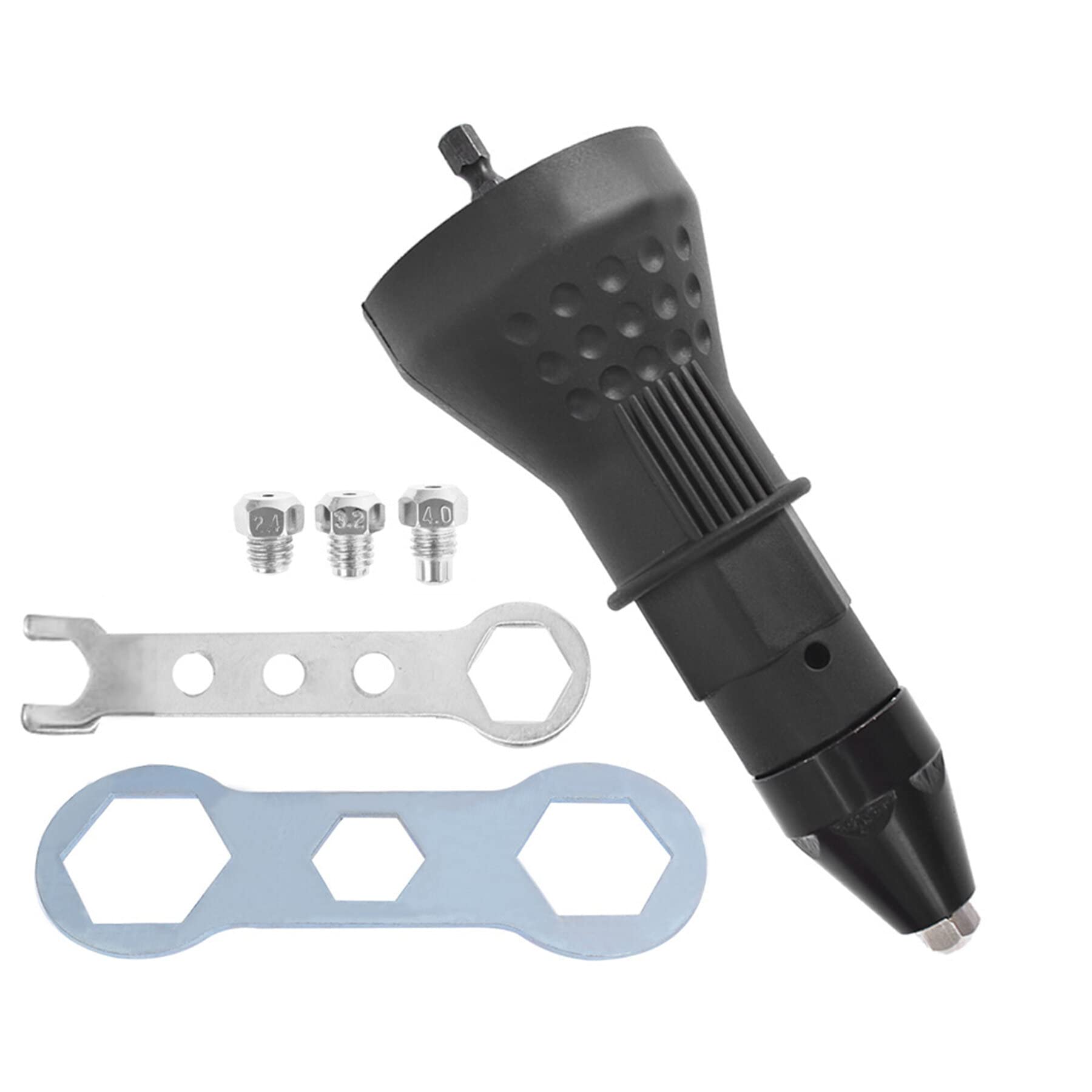Marddpair Electric Rivet Nut Gun Drill Adapter - Cordless Riveting Tool Insert Nut Adaptor for DIY, Auto Repair & Metalworking Projects