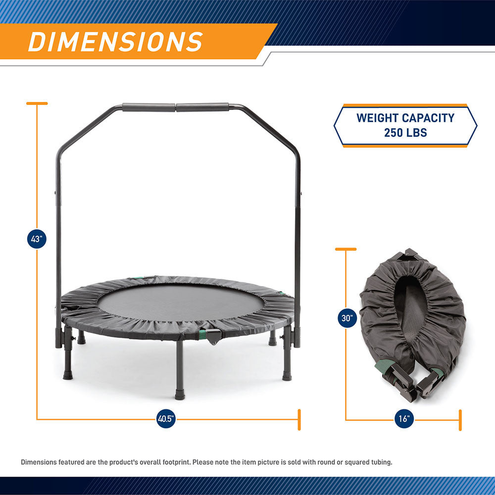 Marcy ASG 40 Cardio Trampoline Trainer - Best Rebounder for Home Workouts, Fitness & Weight Loss | Perfect for Indoor Exercise, Jump Training & Family Fun