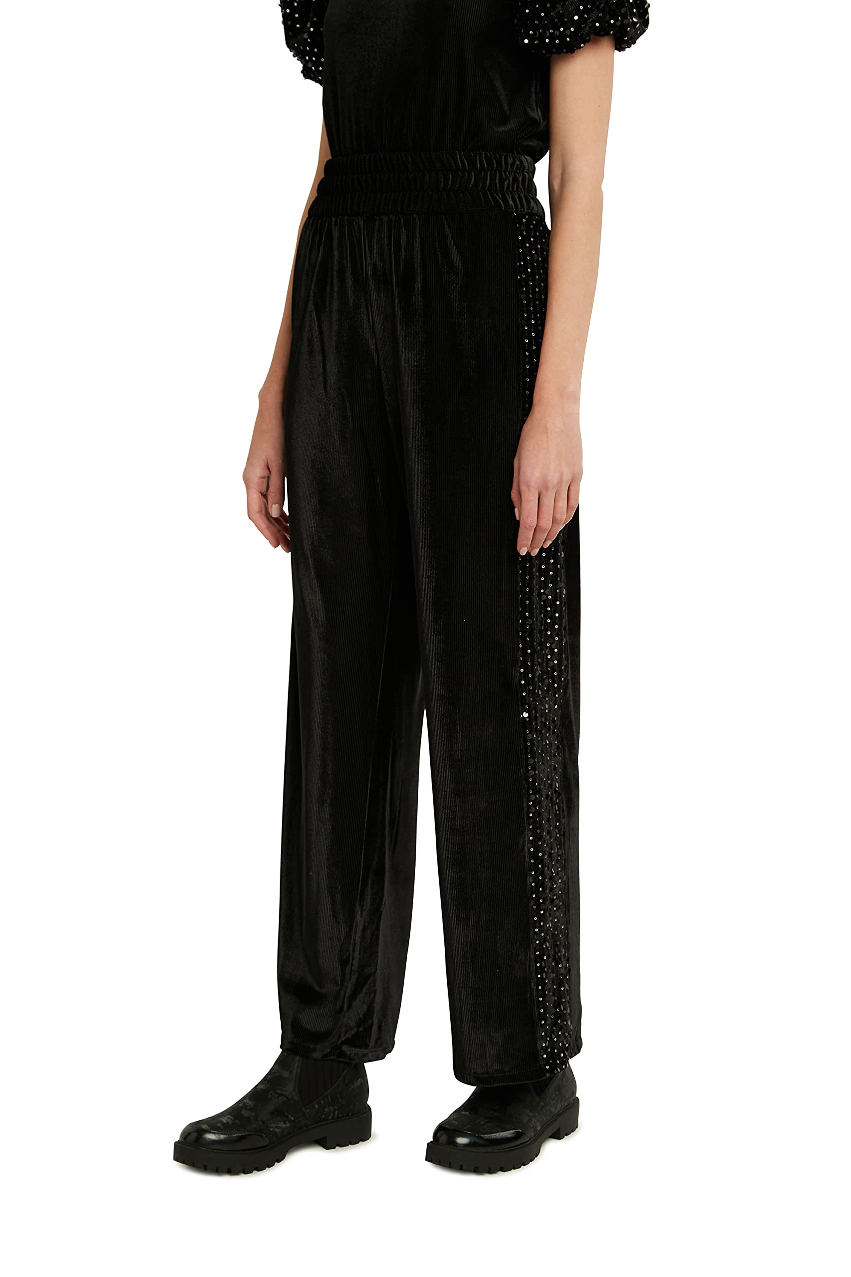 Desigual Women's Knit Long Pants - Comfortable Stretch Casual Trousers for Everyday Wear | Perfect for Office, Travel & Lounge