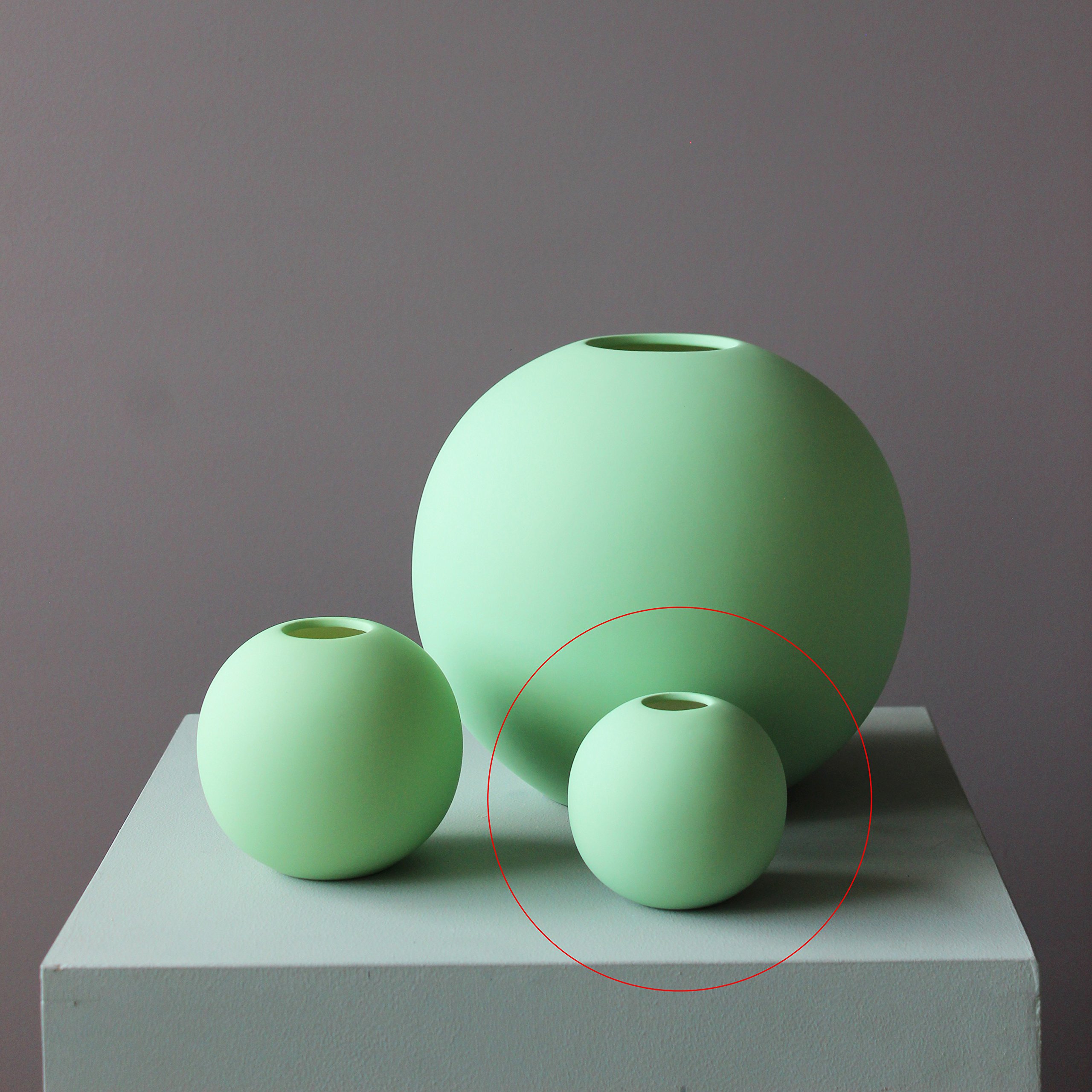 Glass Ball Vase - 8cm Diameter, 7cm Height - Perfect for Apple Decor, Centerpieces, and Home Tabletop Displays