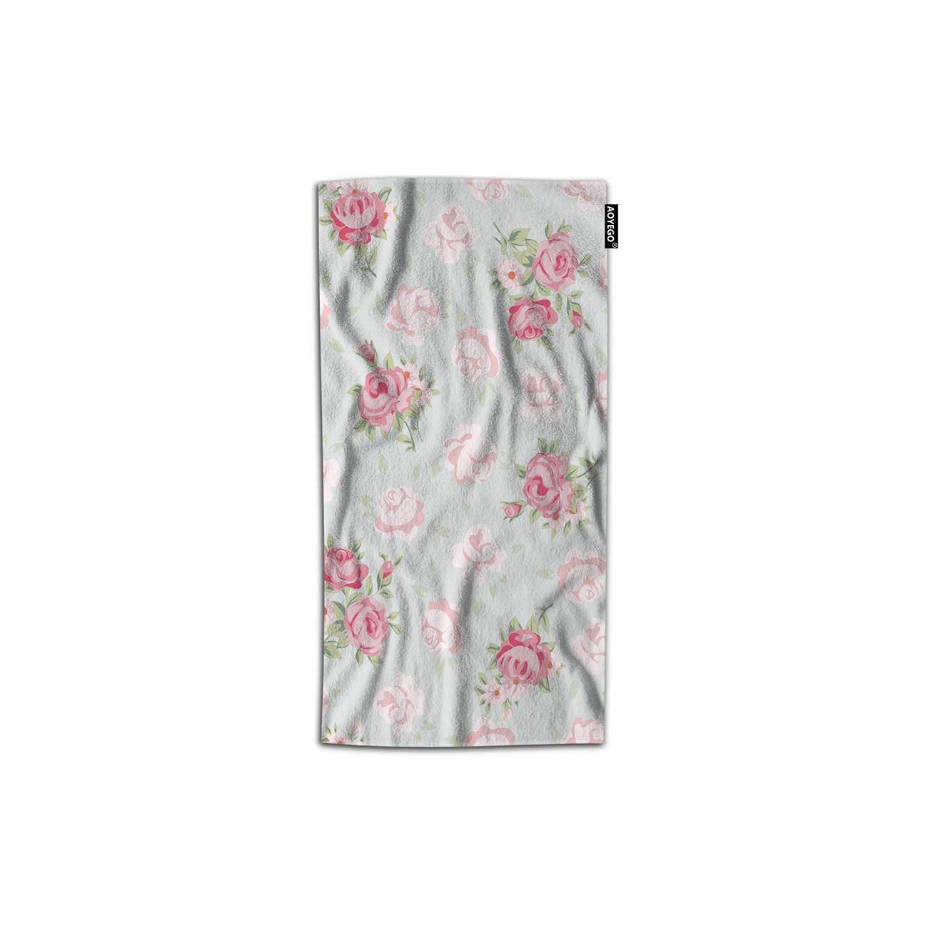 Elegant Rose Floral Hand Towel Set - 30x15 Inch Soft Polyester Microfiber Kitchen Towels for Bathroom, Wedding Decor & Gift - Romantic Chic Floral Design, Lightweight & Absorbent