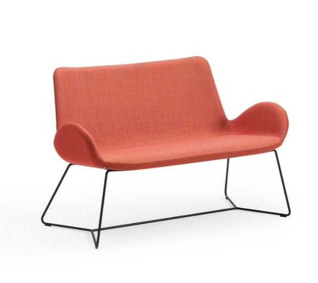 Midj Dalia DV M TS Sled Base Sofa - Modern Living Room Furniture for Small Spaces & Apartments | Perfect for Relaxing & Entertaining Guests