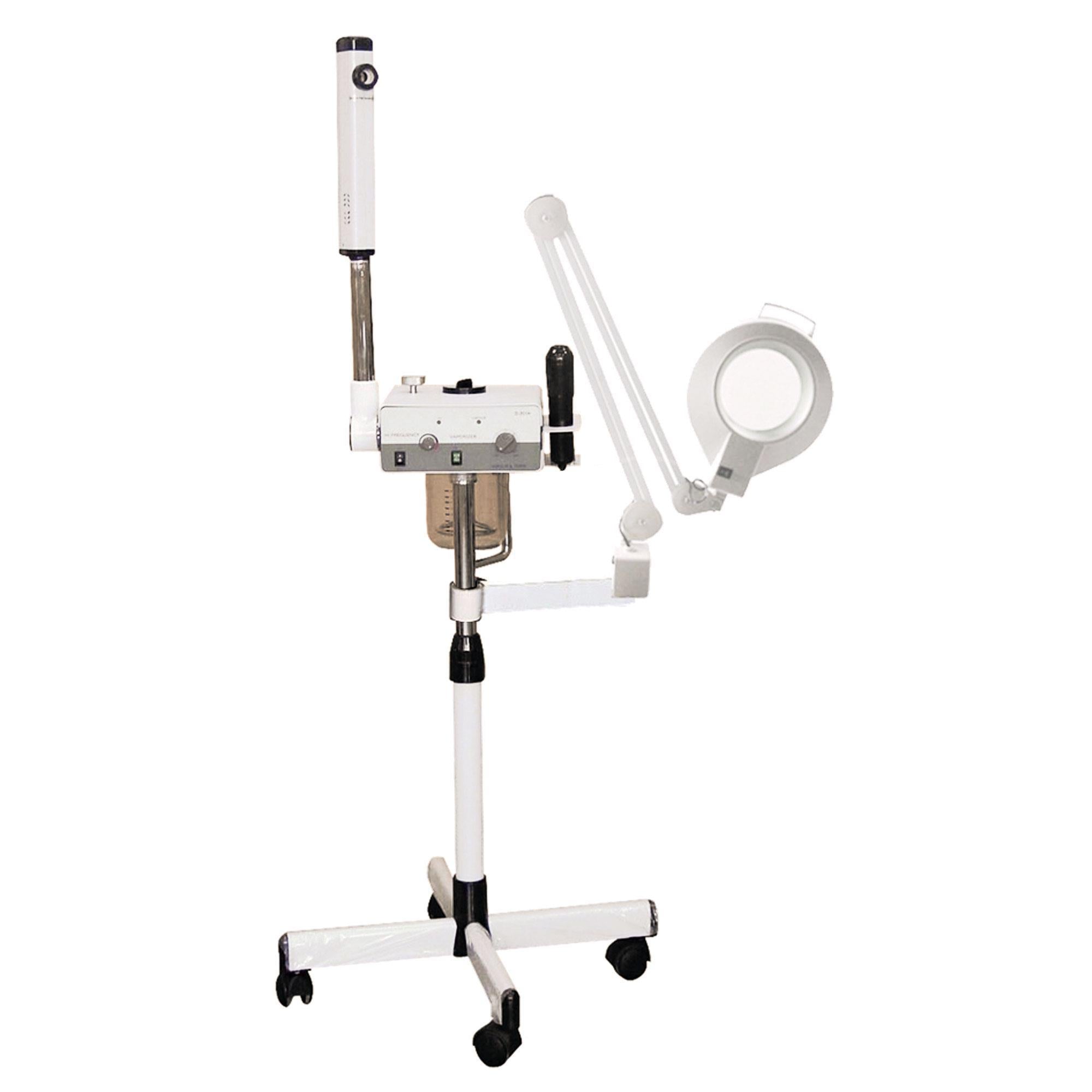 3 in 1 Professional Facial Steamer with Magnifying Lamp & High Frequency Machine - Salon Quality Skin Care System for Acne Treatment, Blackhead Removal & Facial Rejuvenation at Home or Spa