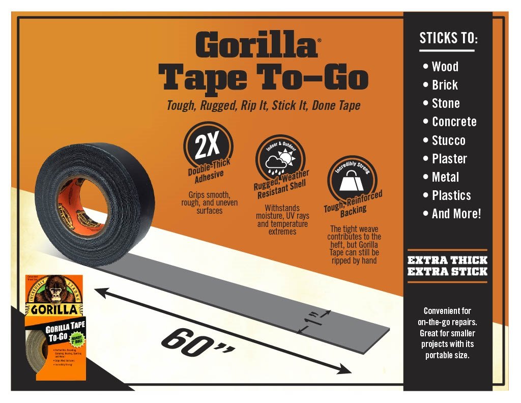 Gorilla Tape Mini Duct Tape To-Go - 1