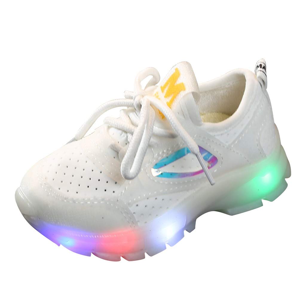 **Unisex LED Light Up Shoes for Kids - Breathable USB Rechargeable Sneakers for Boys & Girls - Perfect for Running, Dancing & Nighttime Play**