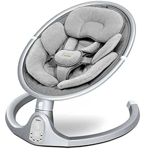 BabyBond Bluetooth Baby Swing for Infants - Portable Infant Swing with Music Speaker, 5 Speeds, Remote Control & 5-Point Safety Harness - Perfect for Nursery, Travel & Outdoor Use - Soothing Lullabies for Newborns & Toddlers
